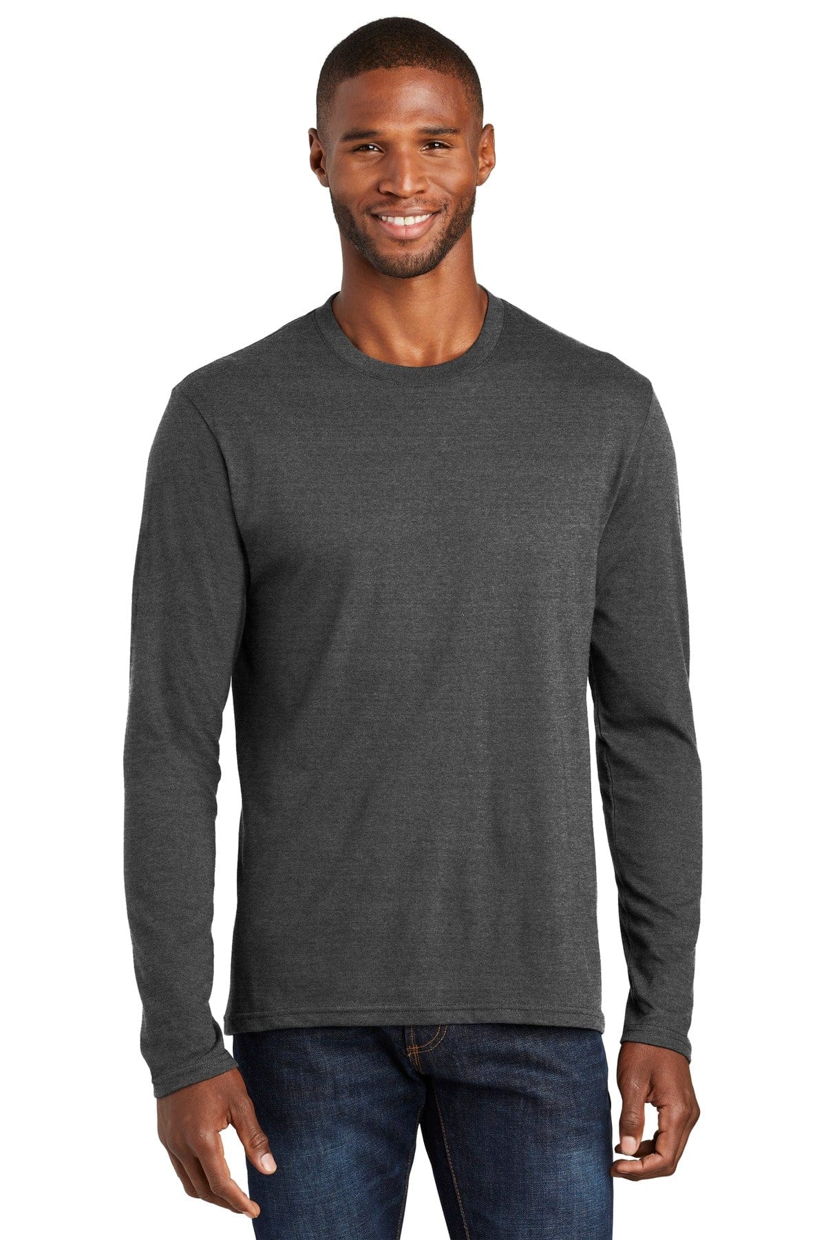 Port & Company Long Sleeve Fan Favorite Blend Tee. PC455LS in 