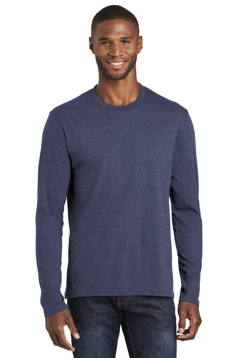 Port & Company Long Sleeve Fan Favorite Blend Tee. PC455LS in 