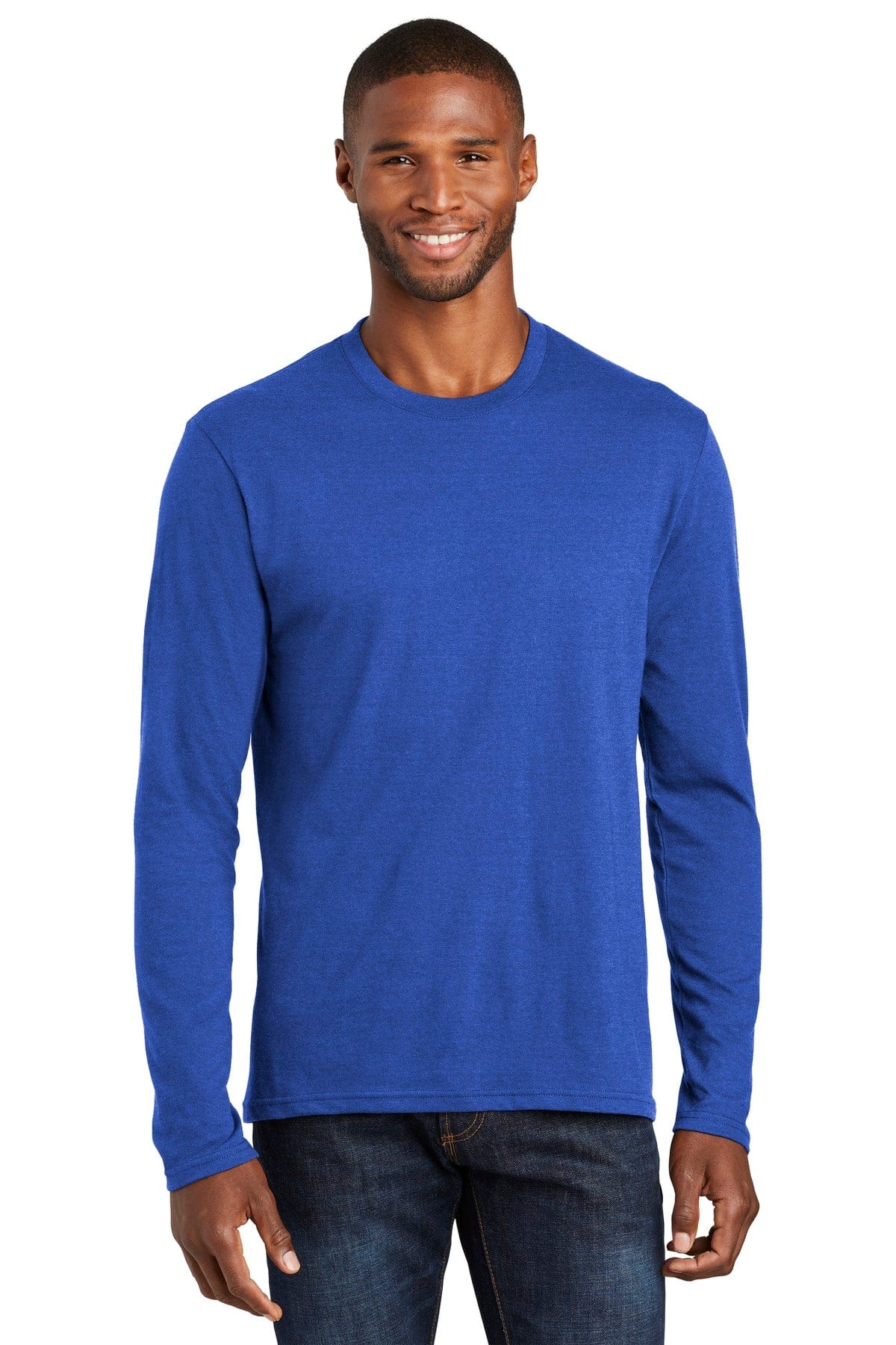 Port & Company Long Sleeve Fan Favorite Blend Tee. PC455LS in 