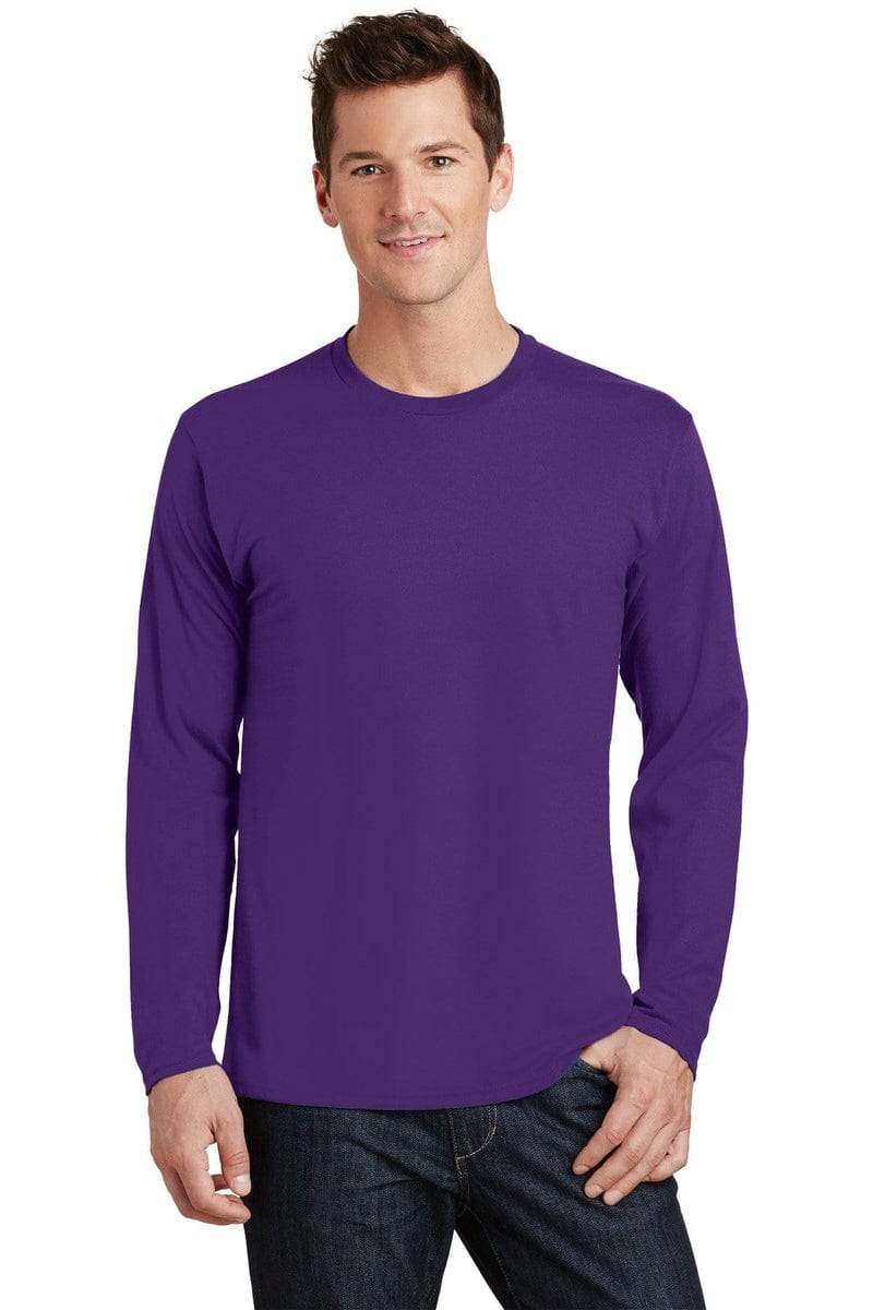 Port & Company Long Sleeve Fan Favorite Tee. PC450LS, Basic Colors in 