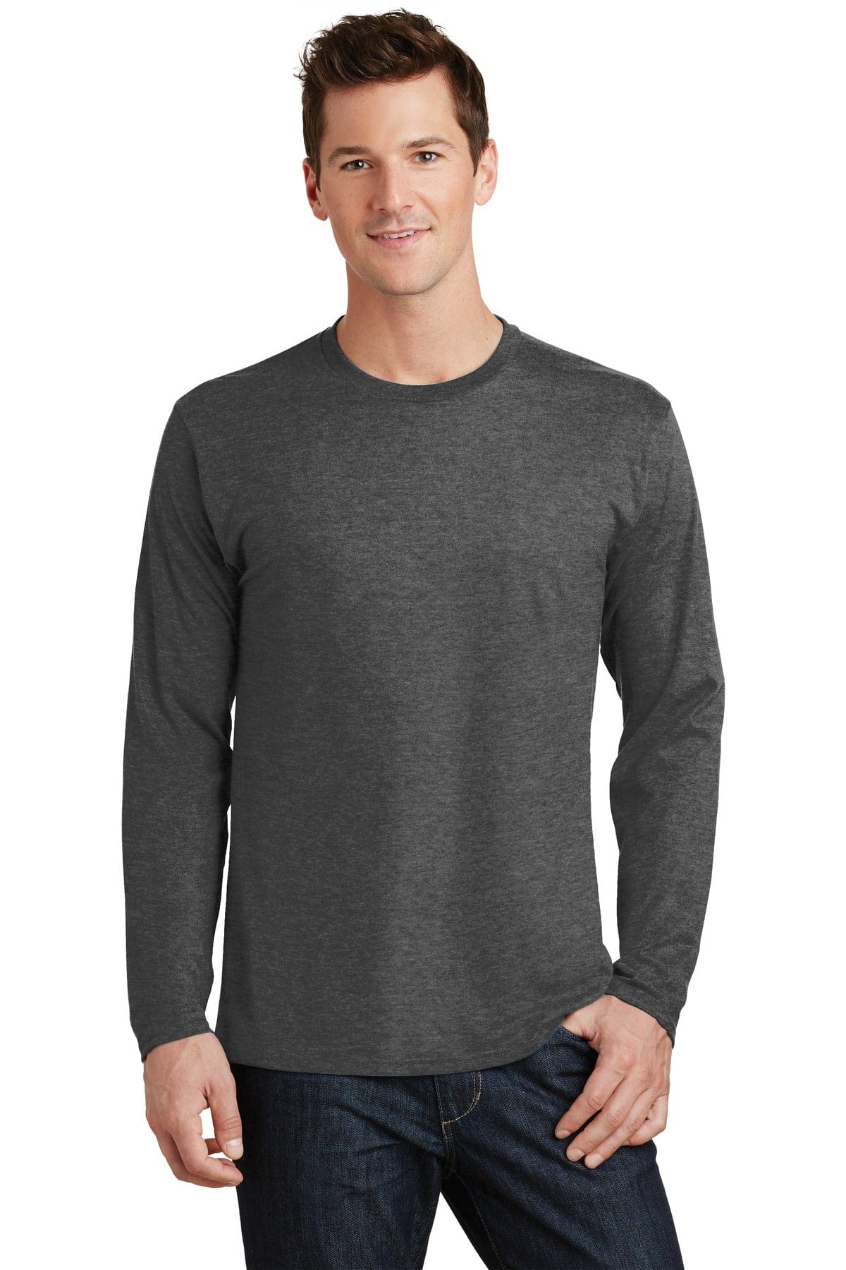 Port & Company Long Sleeve Fan Favorite Tee. PC450LS, Basic Colors in 