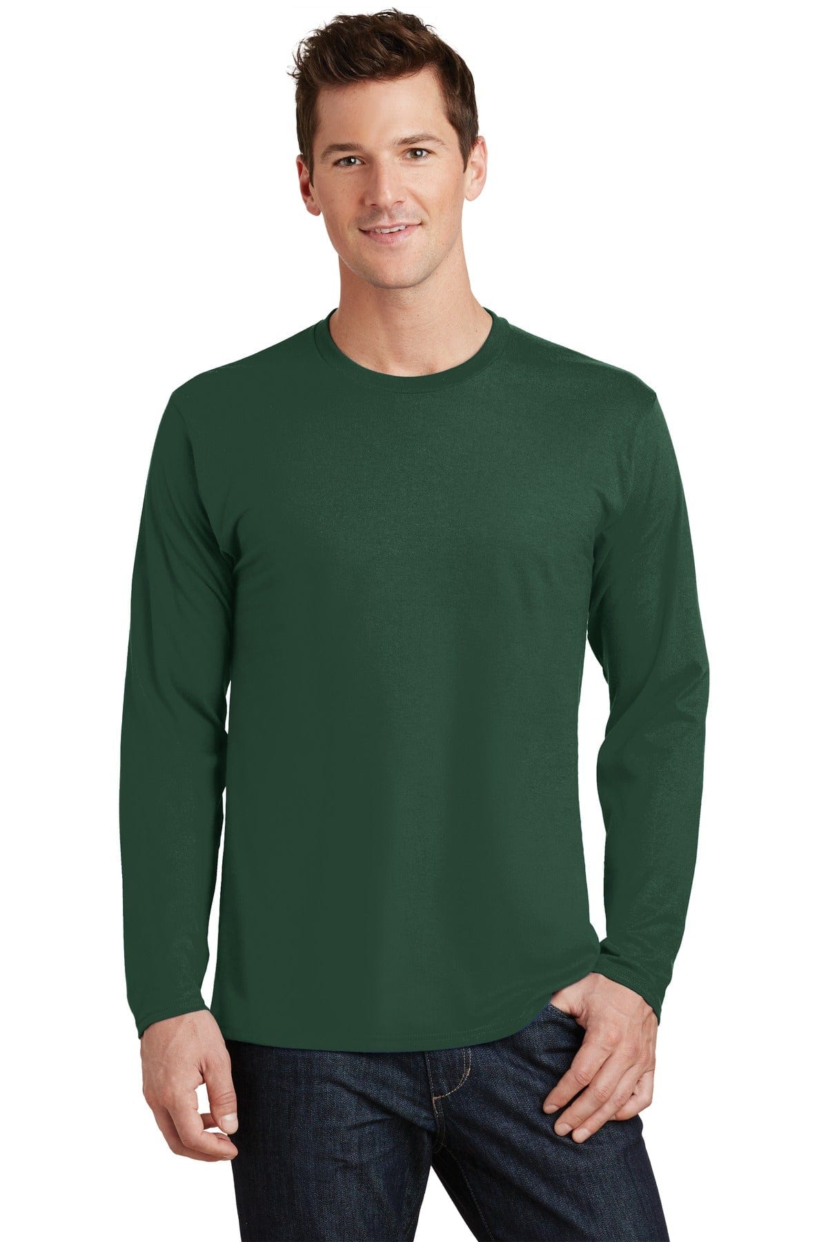 Port & Company Long Sleeve Fan Favorite Tee. PC450LS, Basic Colors in 