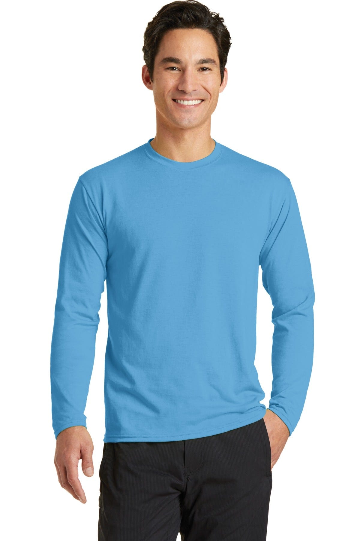 Port & Company Long Sleeve Performance Blend Tee. PC381LS in 