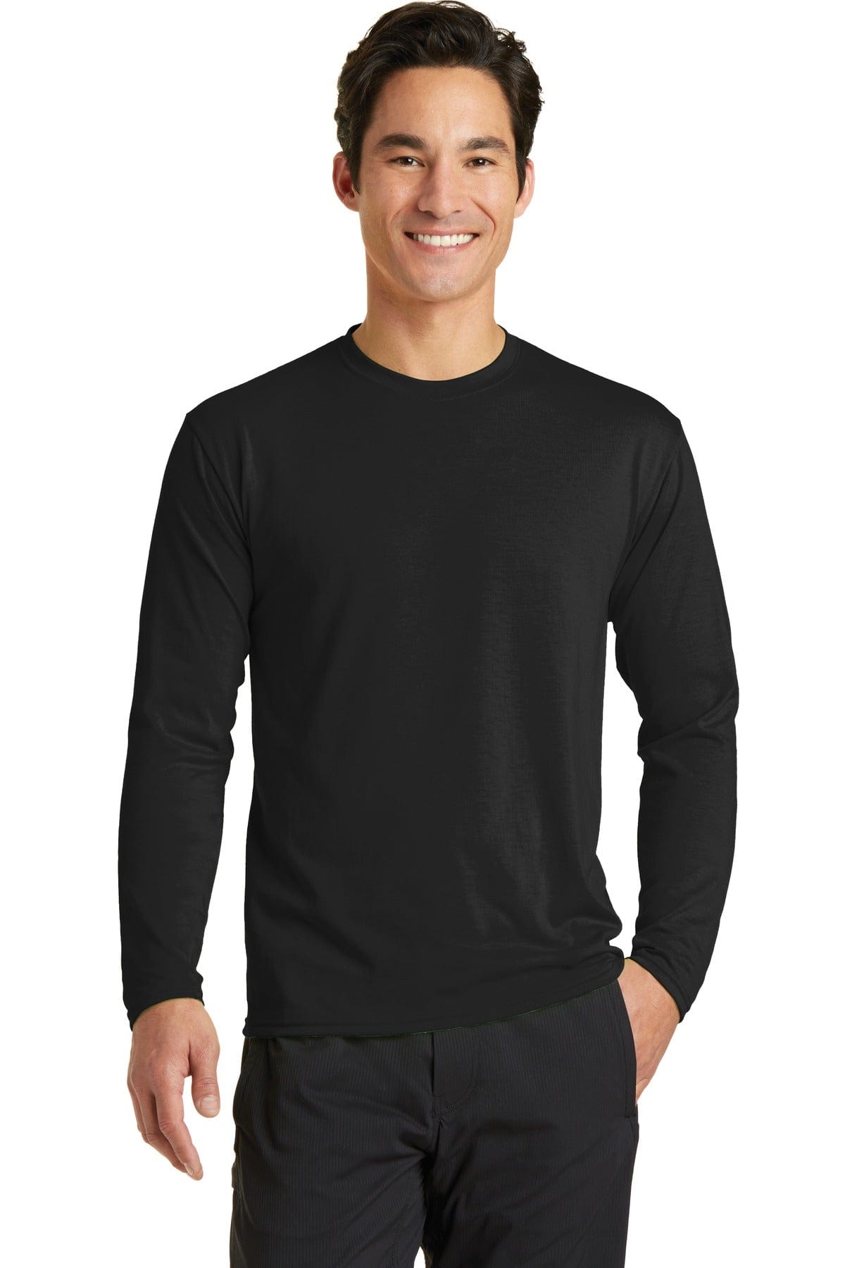 Port & Company Long Sleeve Performance Blend Tee. PC381LS in 