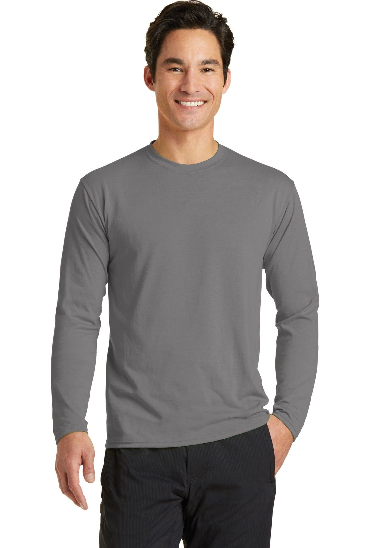 Port & Company Long Sleeve Performance Blend Tee. PC381LS in 