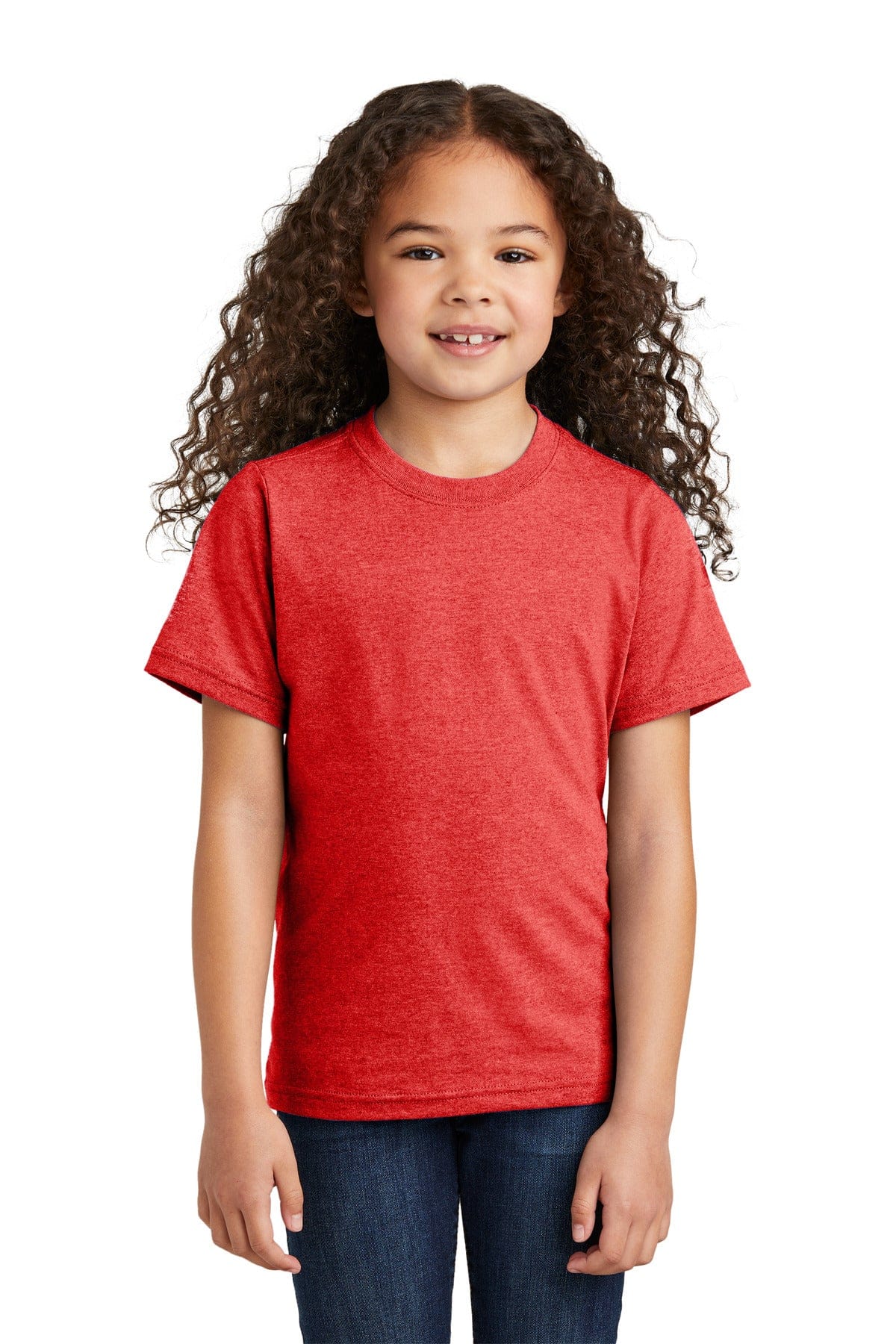 Port & Company PC330Y Youth Tri-Blend Tee in Bright Red Heather