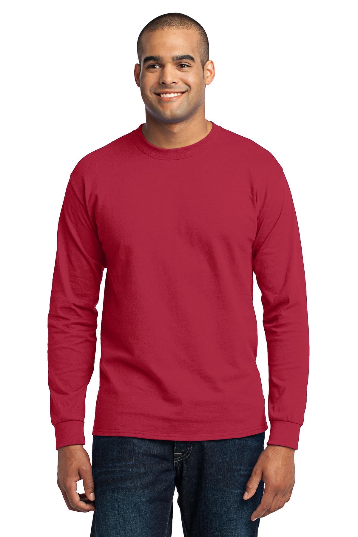 Port & Company T-Shirts 5XL / Red Port & Company PC55LS Long Sleeve Core Blend Tee
