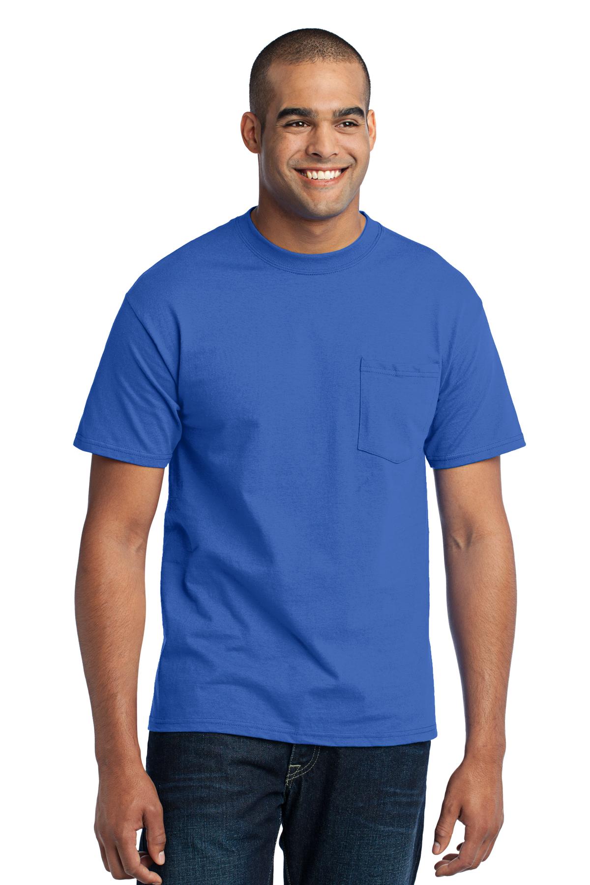 Port & Company PC55P Core Blend Pocket Tee. in 