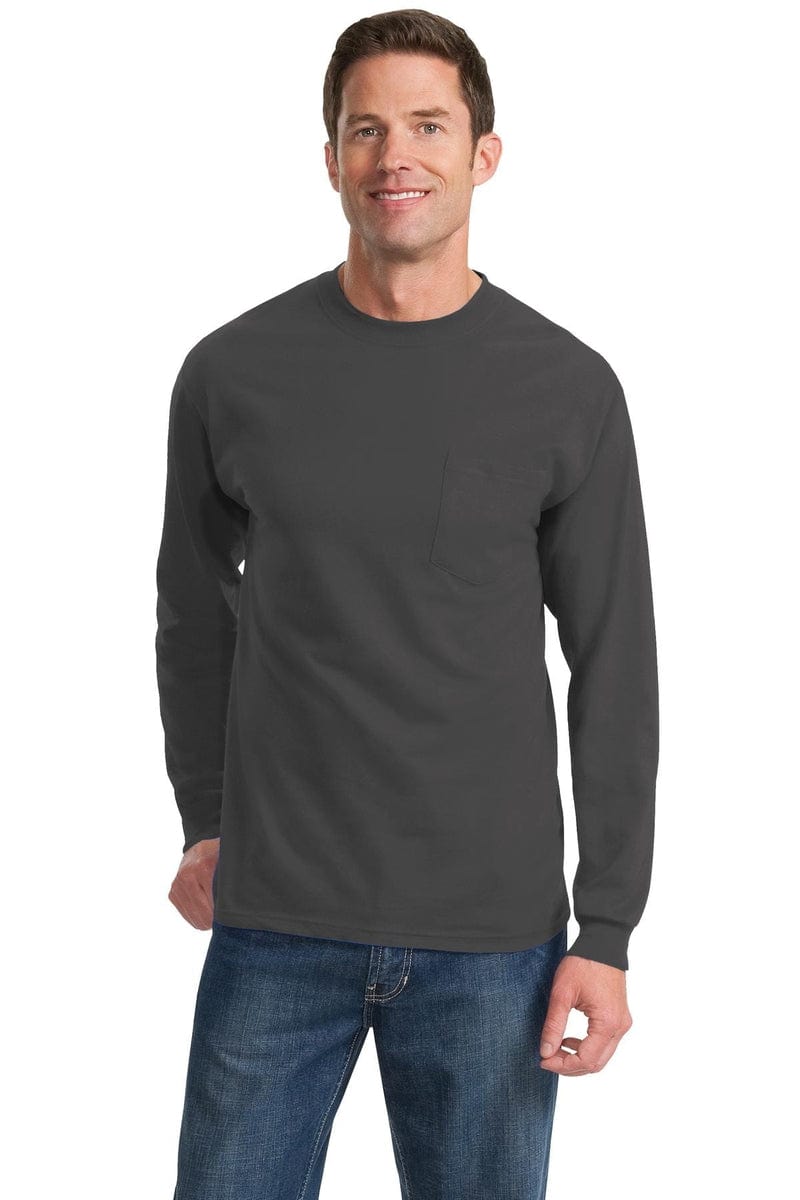 Port & Company - Long Sleeve Essential Pocket Tee. PC61LSP in 