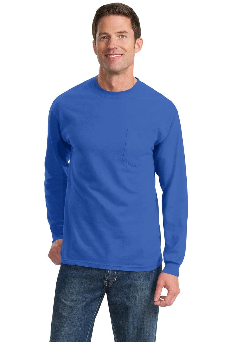 Port & Company - Long Sleeve Essential Pocket Tee. PC61LSP in 