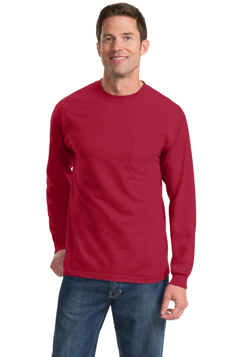 Port & Company - Long Sleeve Essential Pocket Tee. PC61LSP in 
