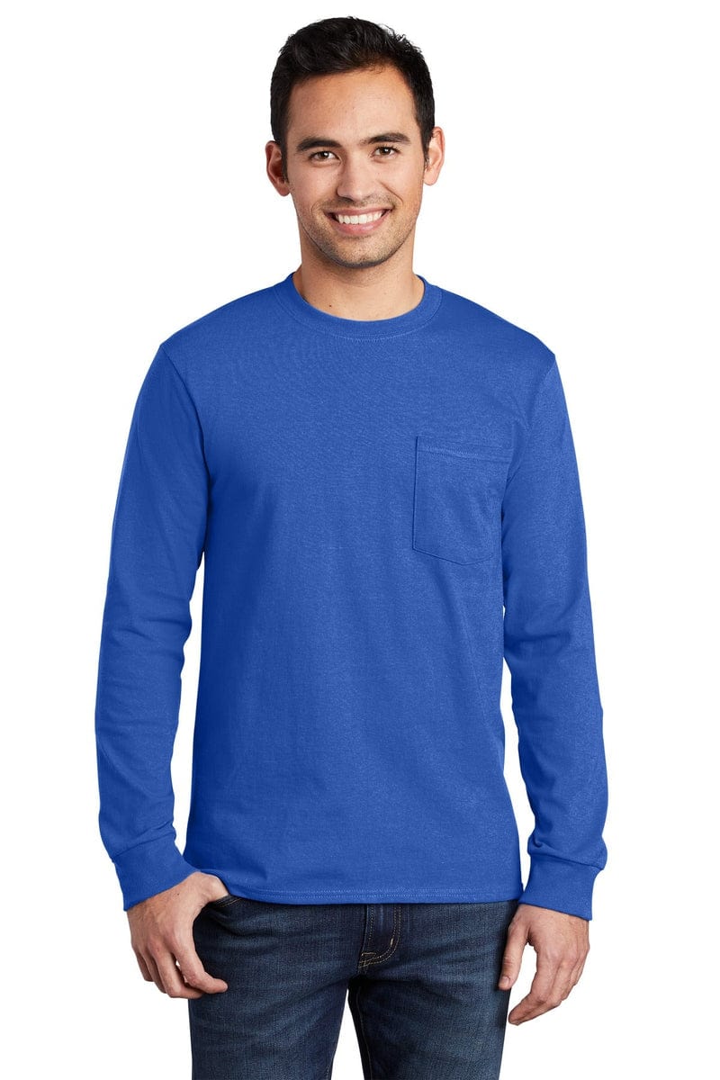 Port & Company - Long Sleeve Essential Pocket Tee. PC61LSP in 