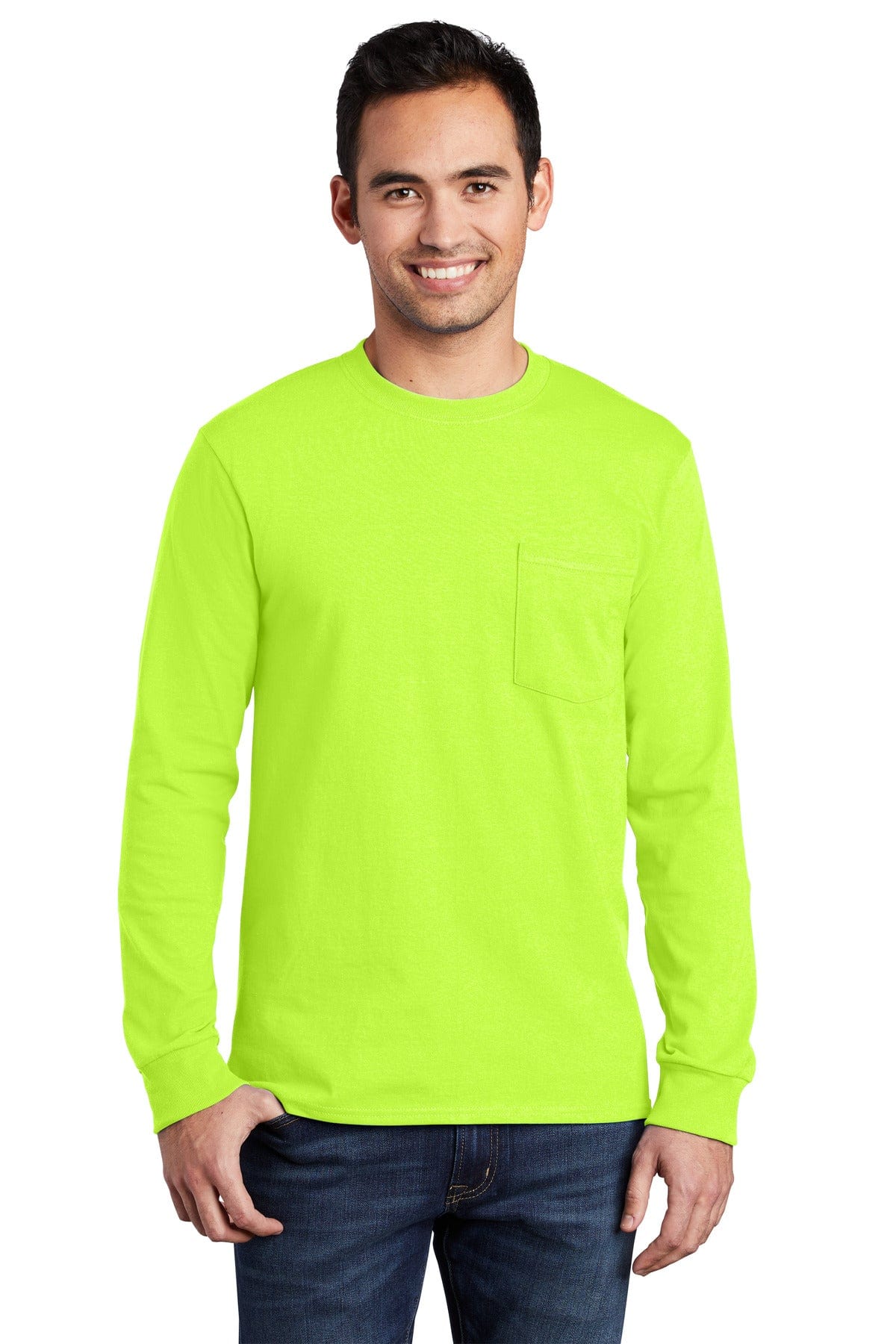 Port & Company - Long Sleeve Essential Pocket Tee. PC61LSP in 
