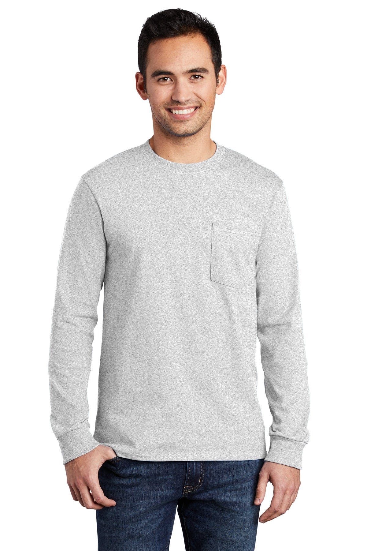 Port & Company - Long Sleeve Essential Pocket Tee. PC61LSP in 
