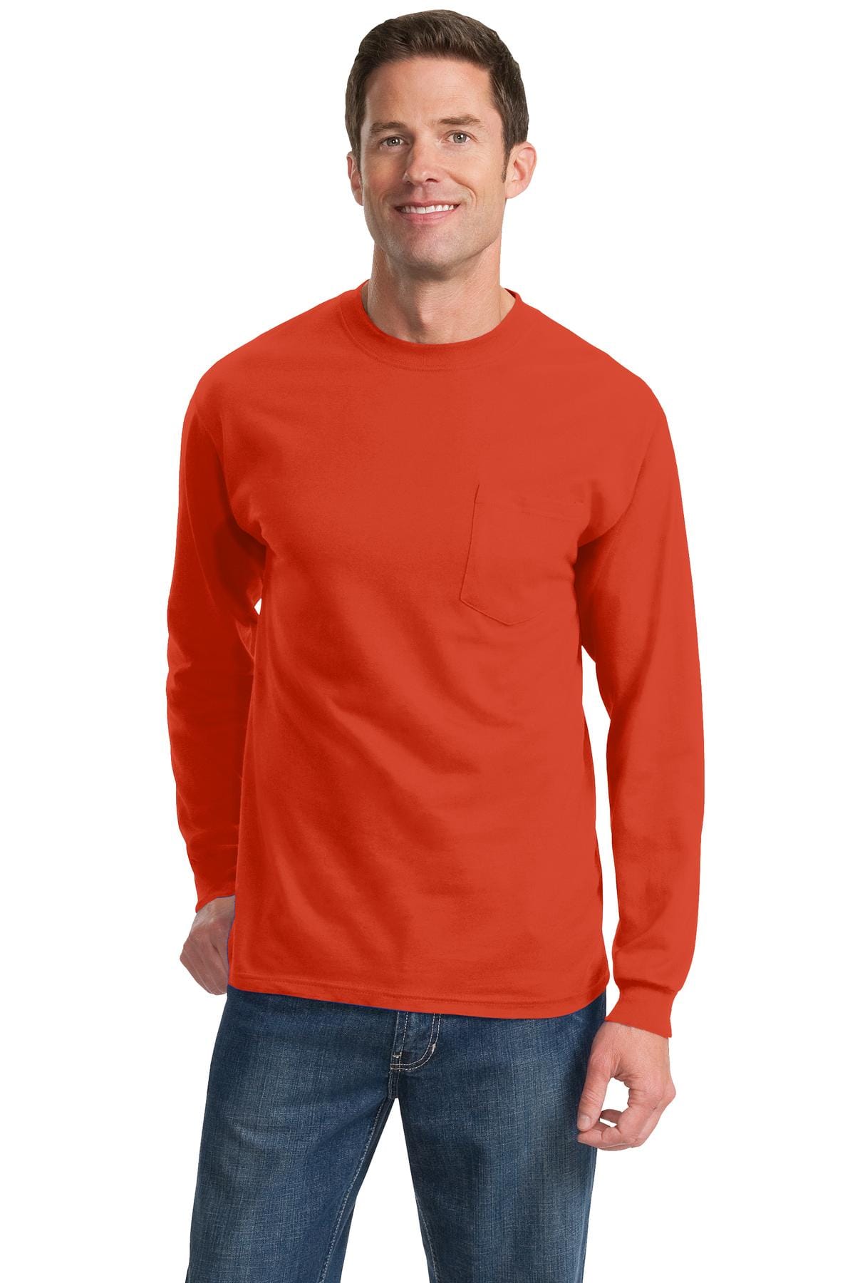 Port & Company T-Shirts Port & Company PC61LSP Long Sleeve Essential Pocket Tee
