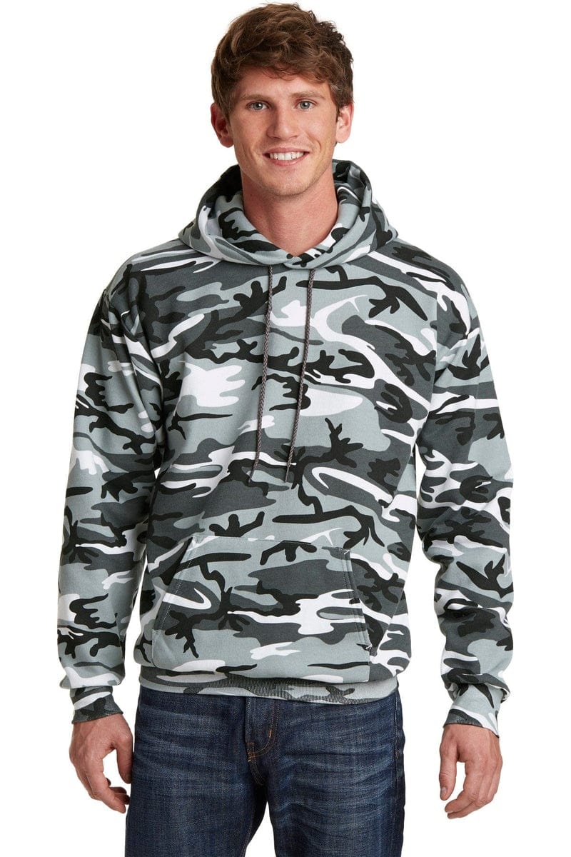 Port & Company PC78H Camo Hoodie in Winter Camo