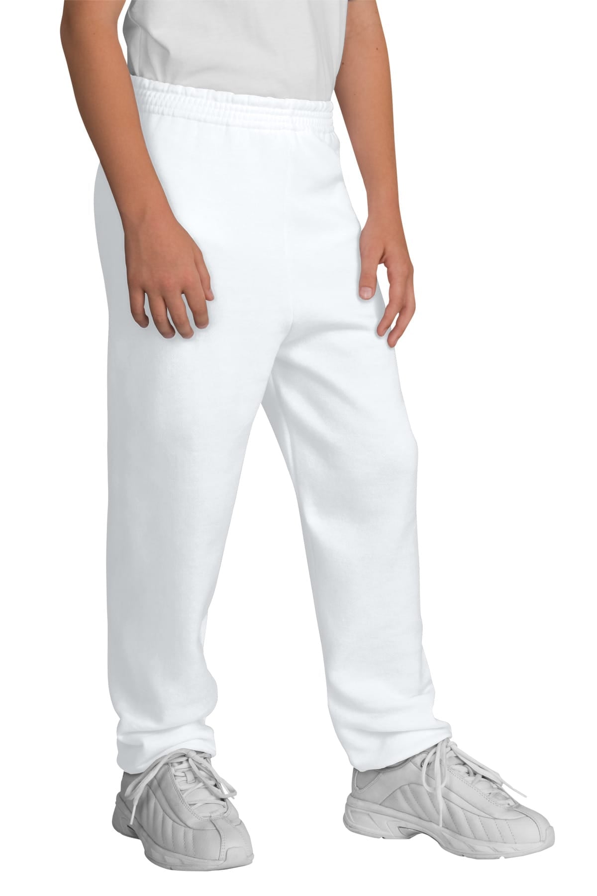 Port & Company PC78YP Youth Core Fleece Sweatpant in White