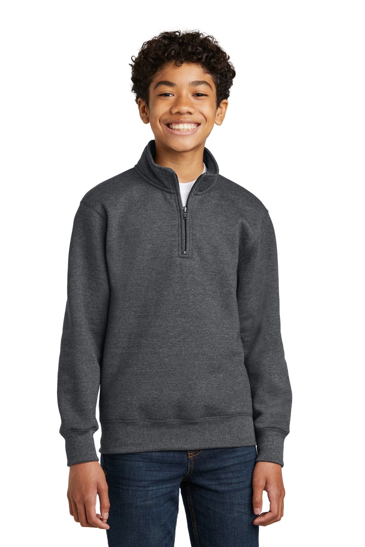 Port & Company PC78YQ Youth Core Fleece 1/4-Zip Pullover Sweatshirt in 