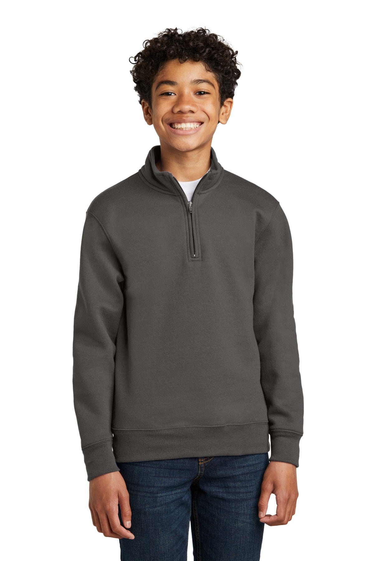 Port & Company PC78YQ Youth Core Fleece 1/4-Zip Pullover Sweatshirt in 