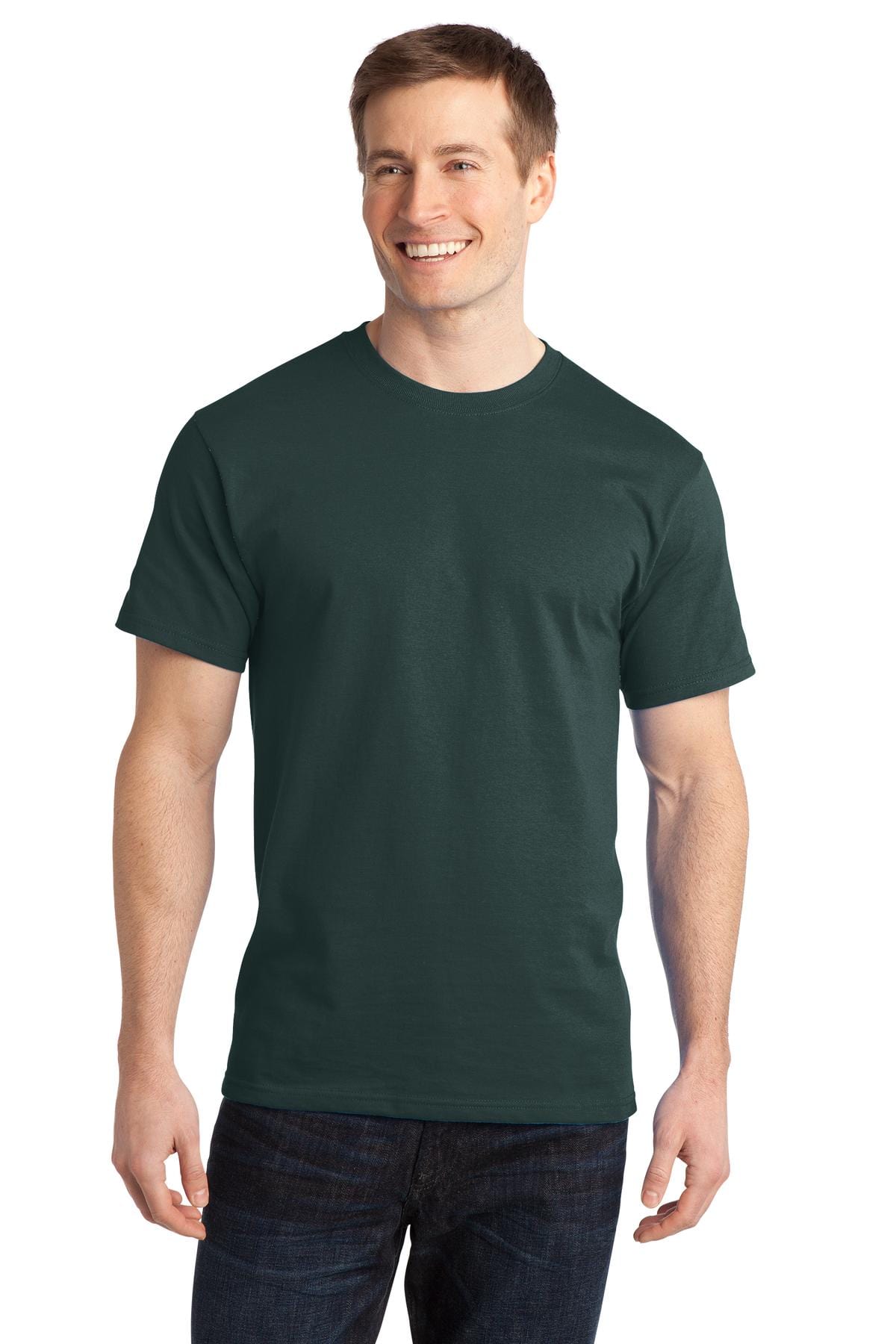 Port & Company - Ring Spun Cotton Tee. PC150 in Dark Green