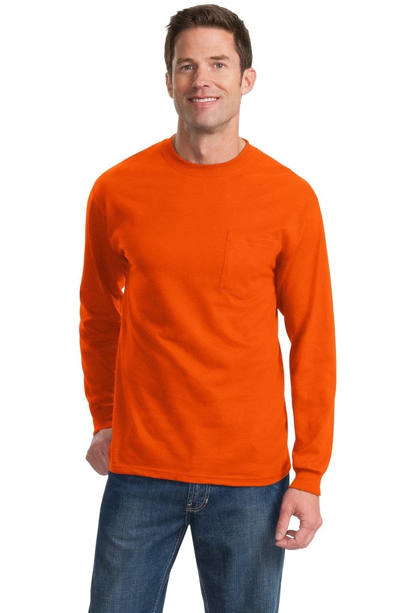 Port & Company Tall Long Sleeve Essential Pocket Tee. PC61LSPT in 