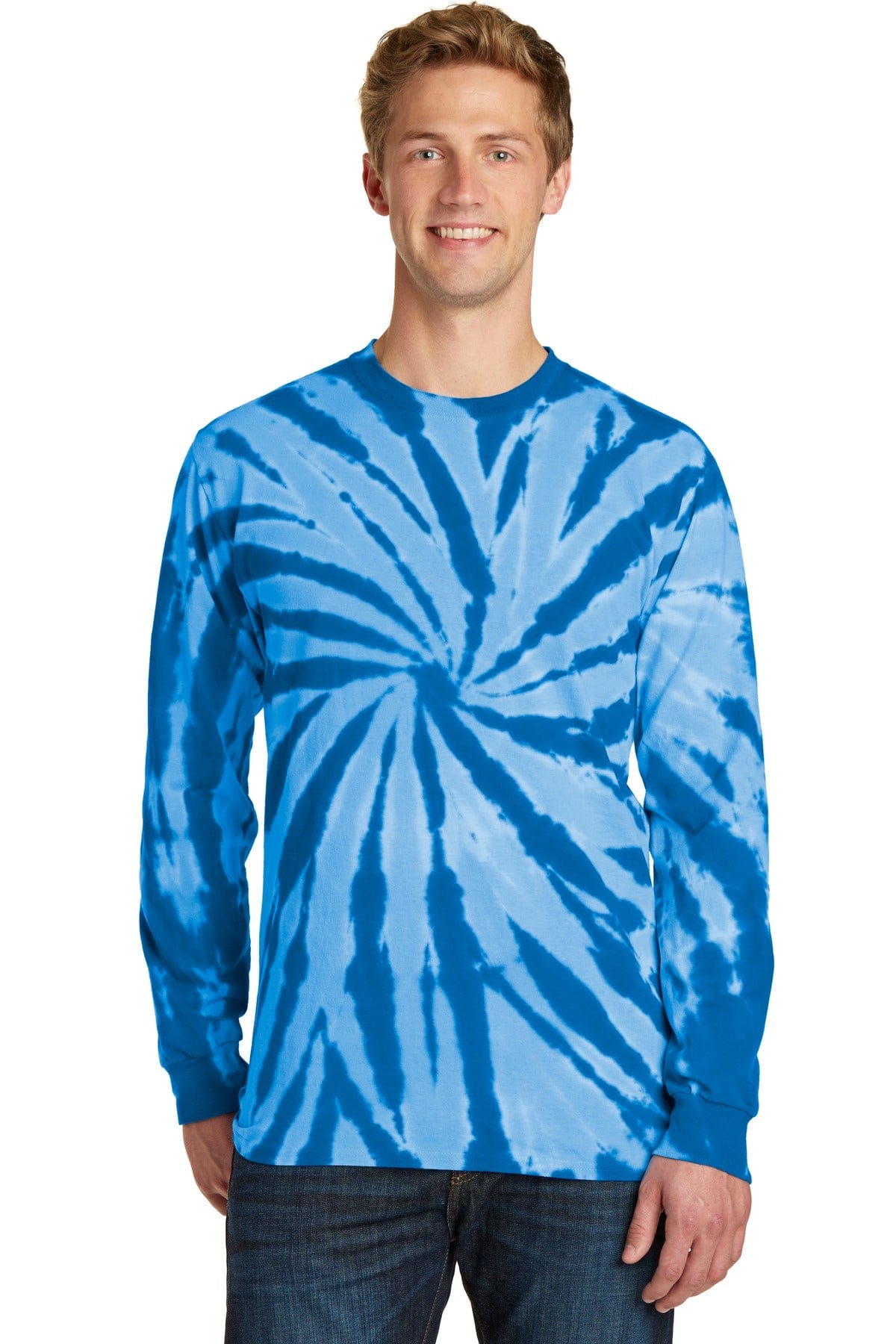 Port & Company Tie-Dye Long Sleeve Tee. PC147LS in 