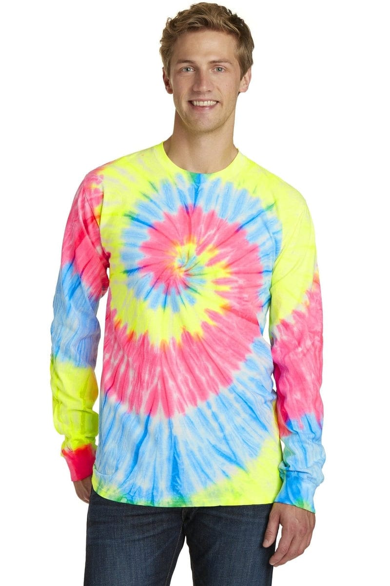 Port & Company Tie-Dye Long Sleeve Tee. PC147LS in 