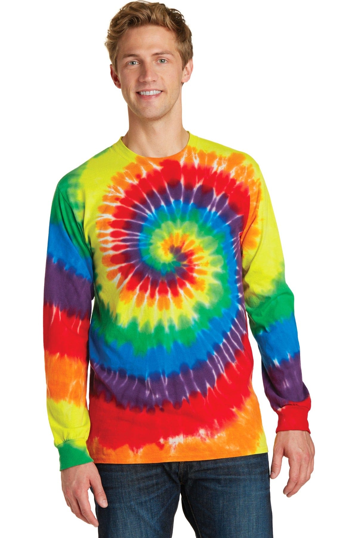 Port & Company T-Shirts S / Rainbow Port & Company Tie-Dye Long Sleeve Tee. PC147LS