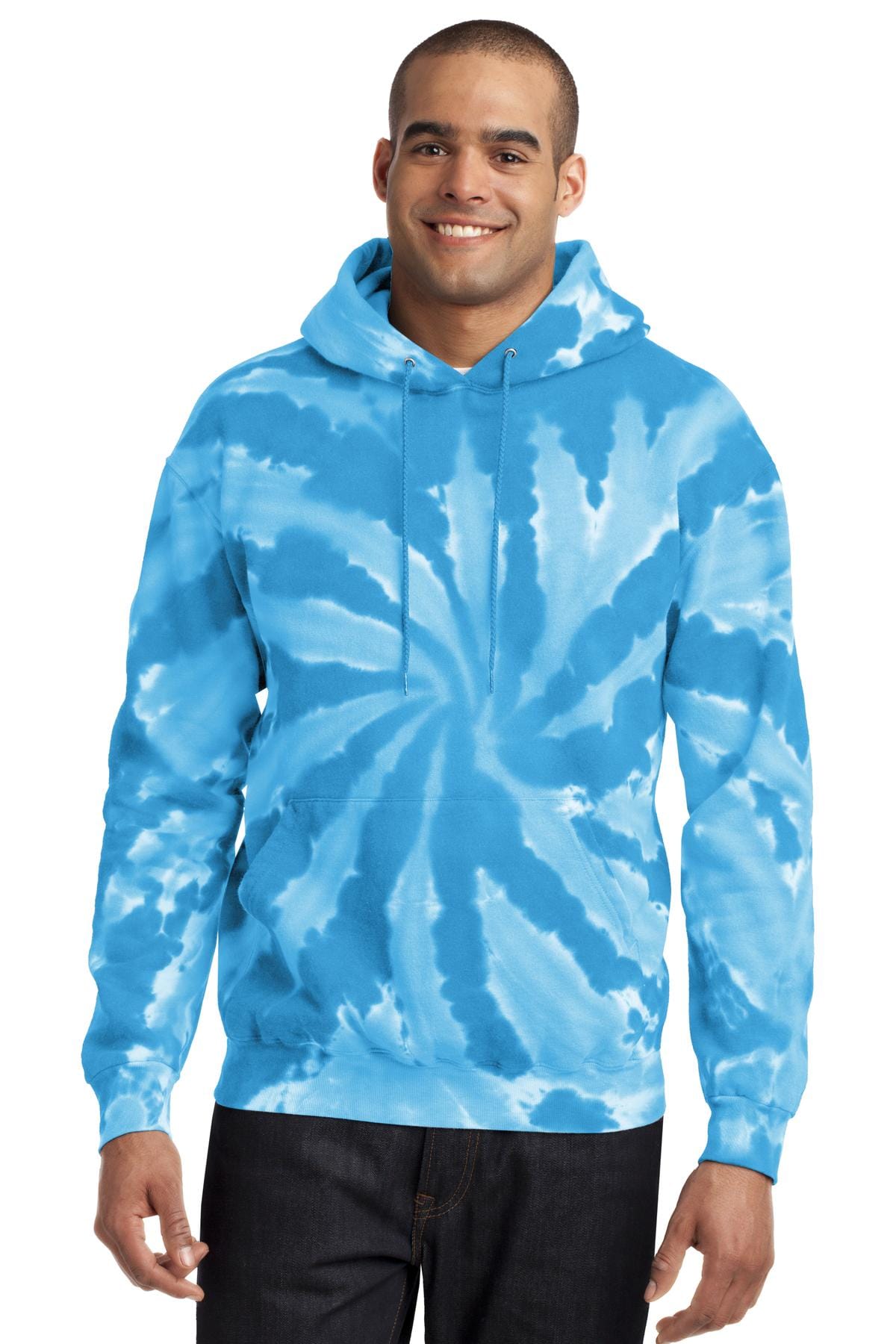 Port & Company Sweatshirts/Fleece S / Turquoise Port & Company Tie-Dye Pullover Hooded Sweatshirt. PC146