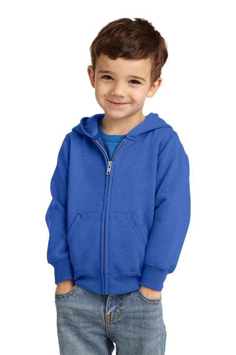 Port & Company Toddler Core Fleece Full-Zip Hooded Sweatshirt. CAR78TZH in 