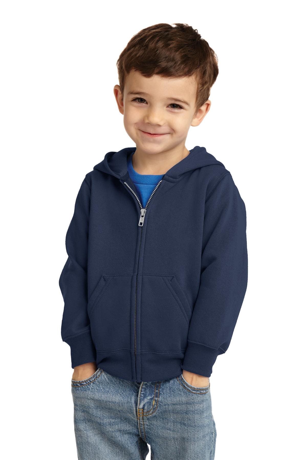 Port & Company Sweatshirts/Fleece Port & Company Toddler Core Fleece Full-Zip Hooded Sweatshirt. CAR78TZH