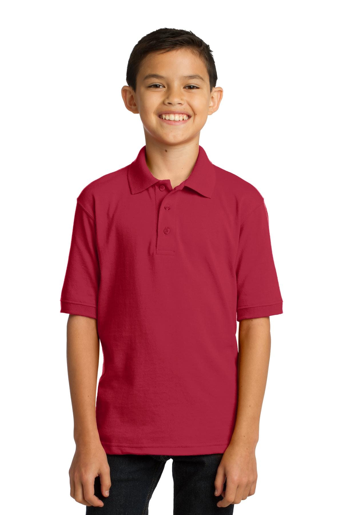 Port & Company Polos/Knits Port & Company Youth Core Blend Jersey Knit Polo. KP55Y