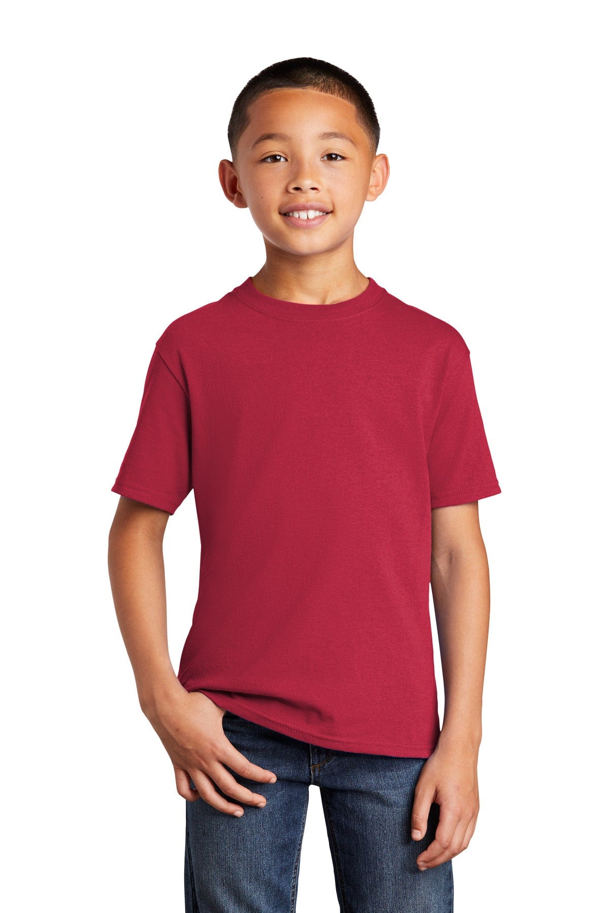 Port & Company Youth Core Cotton DTG Tee PC54YDTG in 