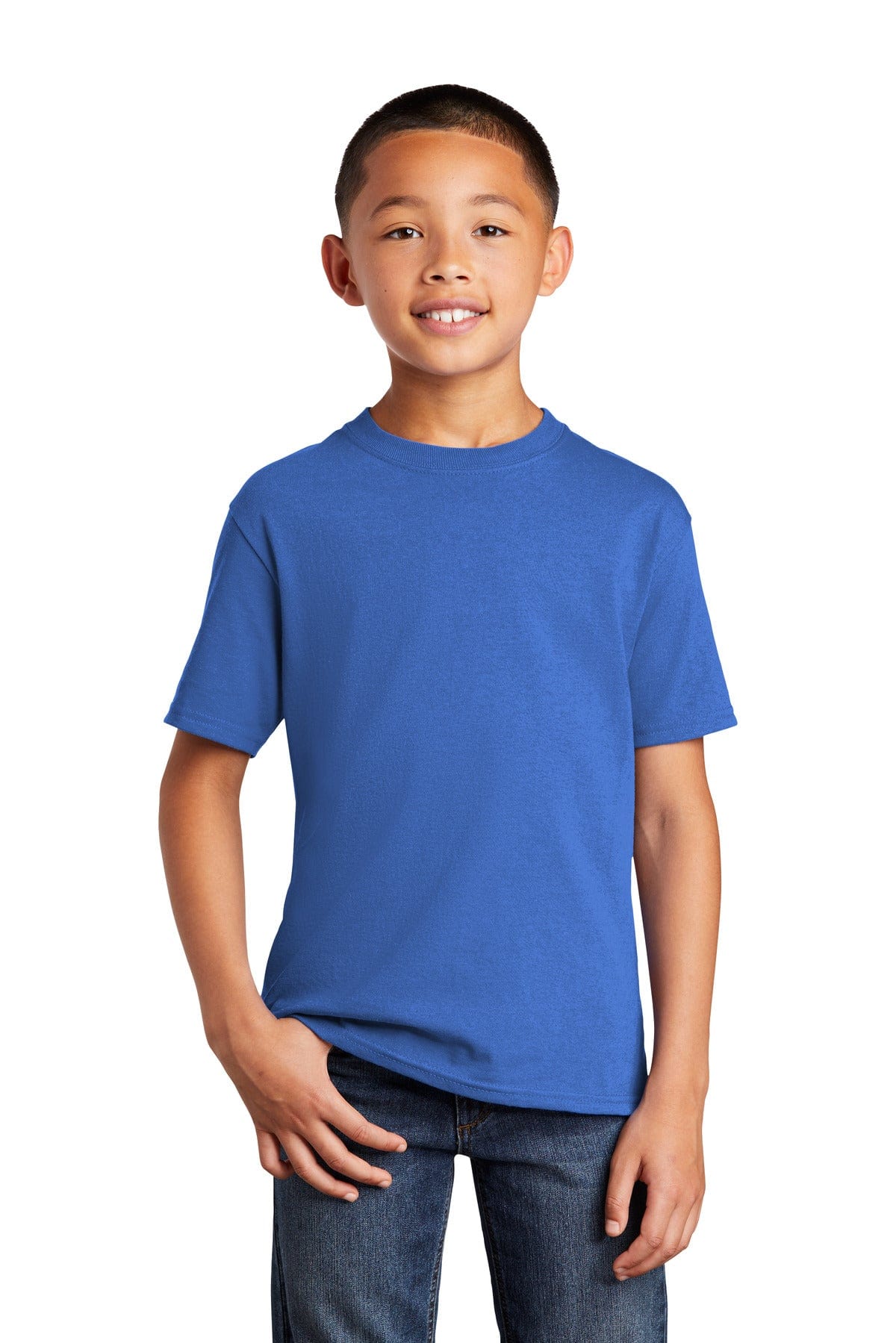 Port & Company Youth Core Cotton DTG Tee PC54YDTG in 