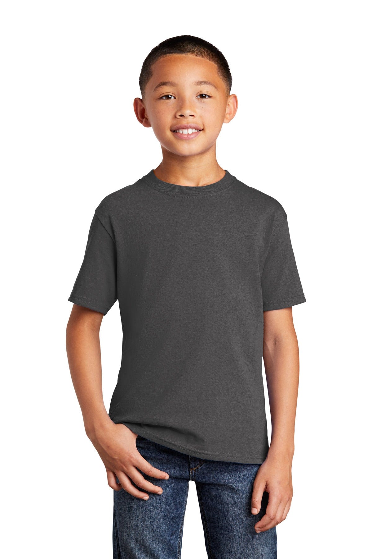 Port & Company Youth Core Cotton DTG Tee PC54YDTG in 