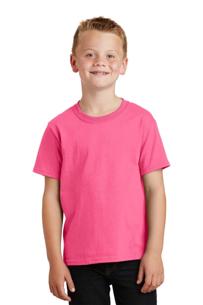 Port & Company - Youth Core Cotton Tee. PC54Y, Basic Colors in 