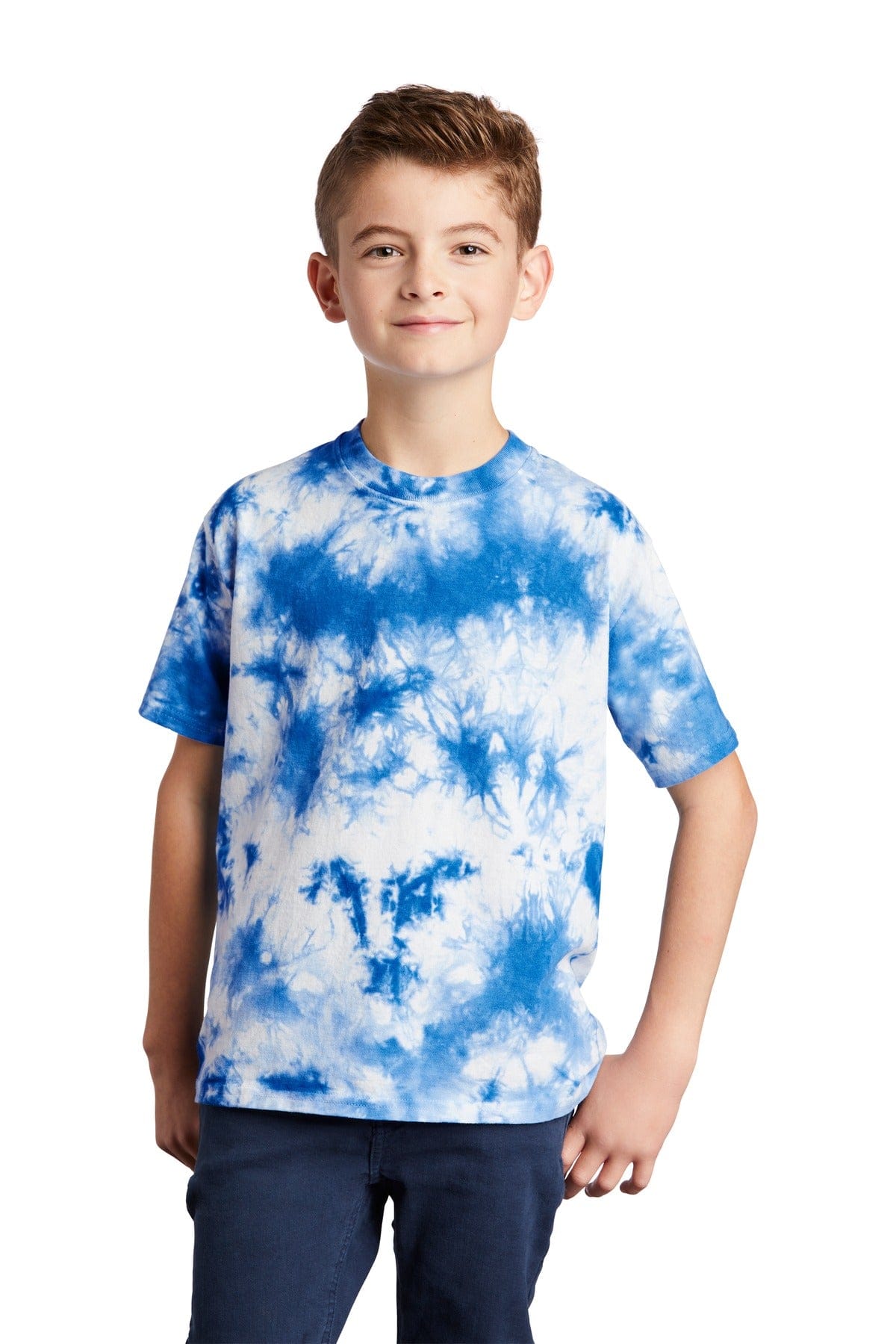 Port & Company T-Shirts XS / True Royal Port & Company Youth Crystal Tie-Dye Tee PC145Y