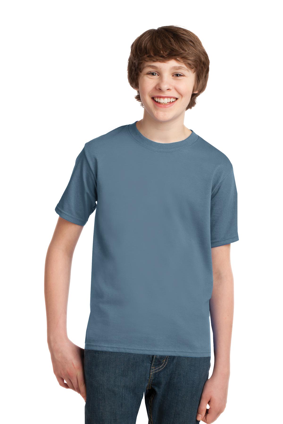 Port & Company T-Shirts XS / Stonewashed Blue Port & Company - Youth Essential Tee. PC61Y, Basic Colors