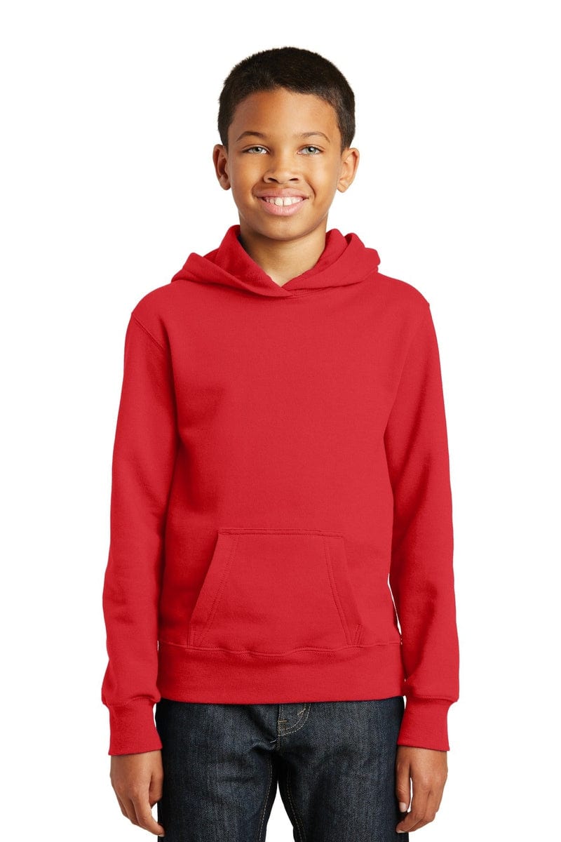 Port & Company Youth Fan Favorite Fleece Pullover Hooded Sweatshirt. PC850YH in 