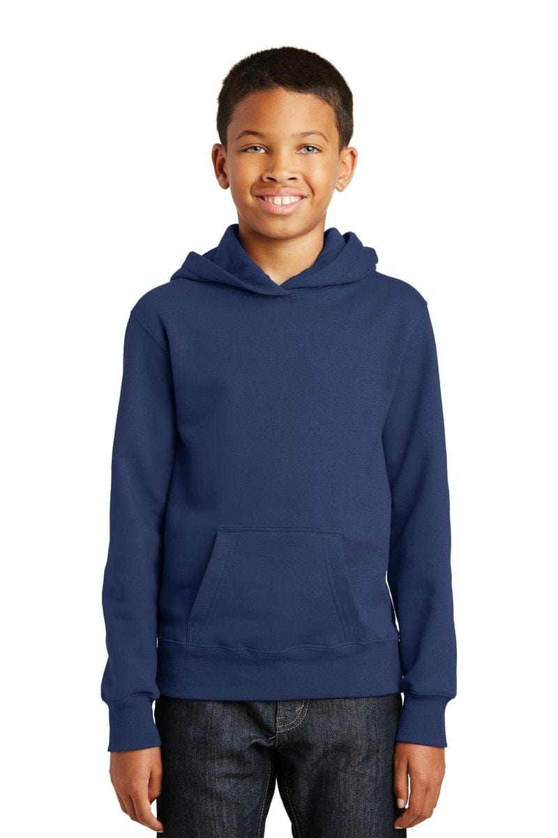 Port & Company Youth Fan Favorite Fleece Pullover Hooded Sweatshirt. PC850YH in 