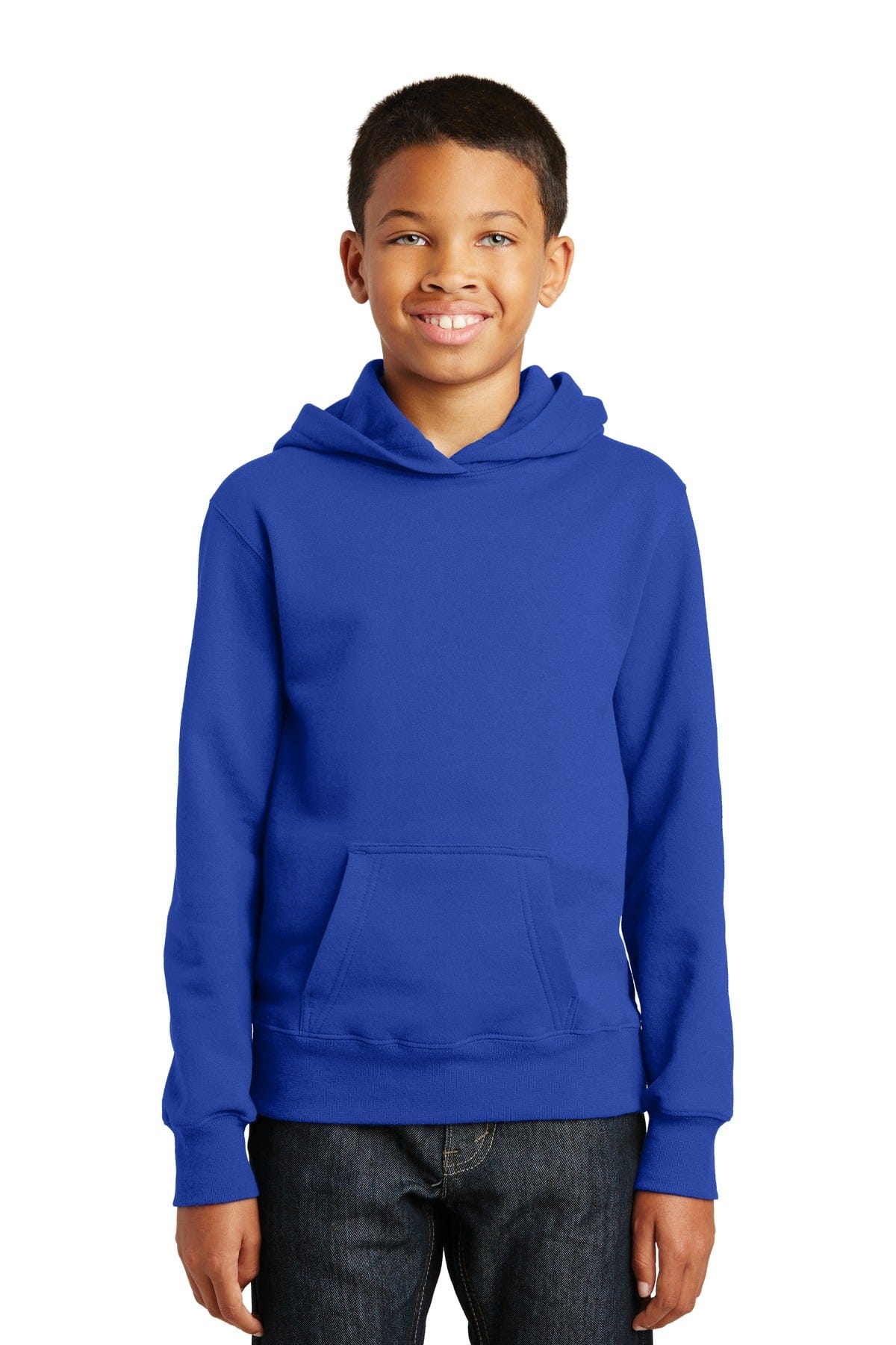 Port & Company Sweatshirts/Fleece XS / True Royal Port & Company Youth Fan Favorite Fleece Pullover Hooded Sweatshirt. PC850YH