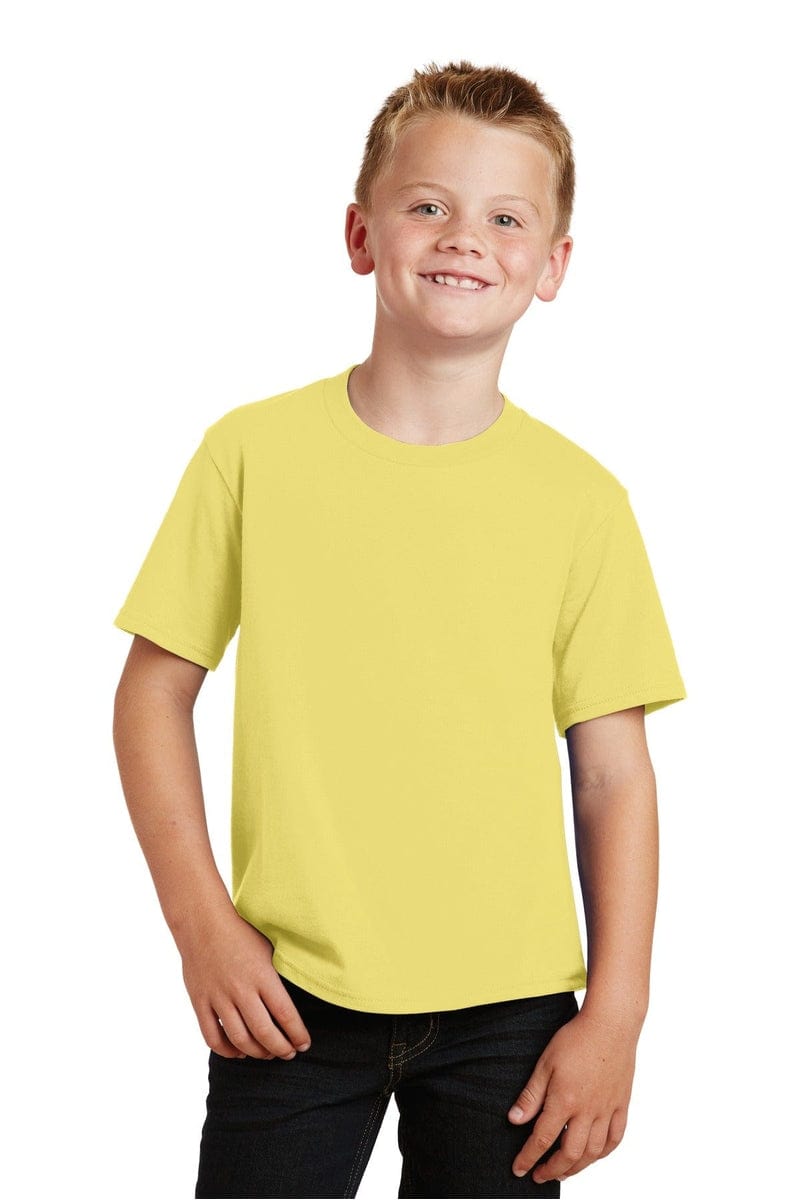 Port & Company Youth Fan Favorite Tee. PC450Y, Basic Colors in 