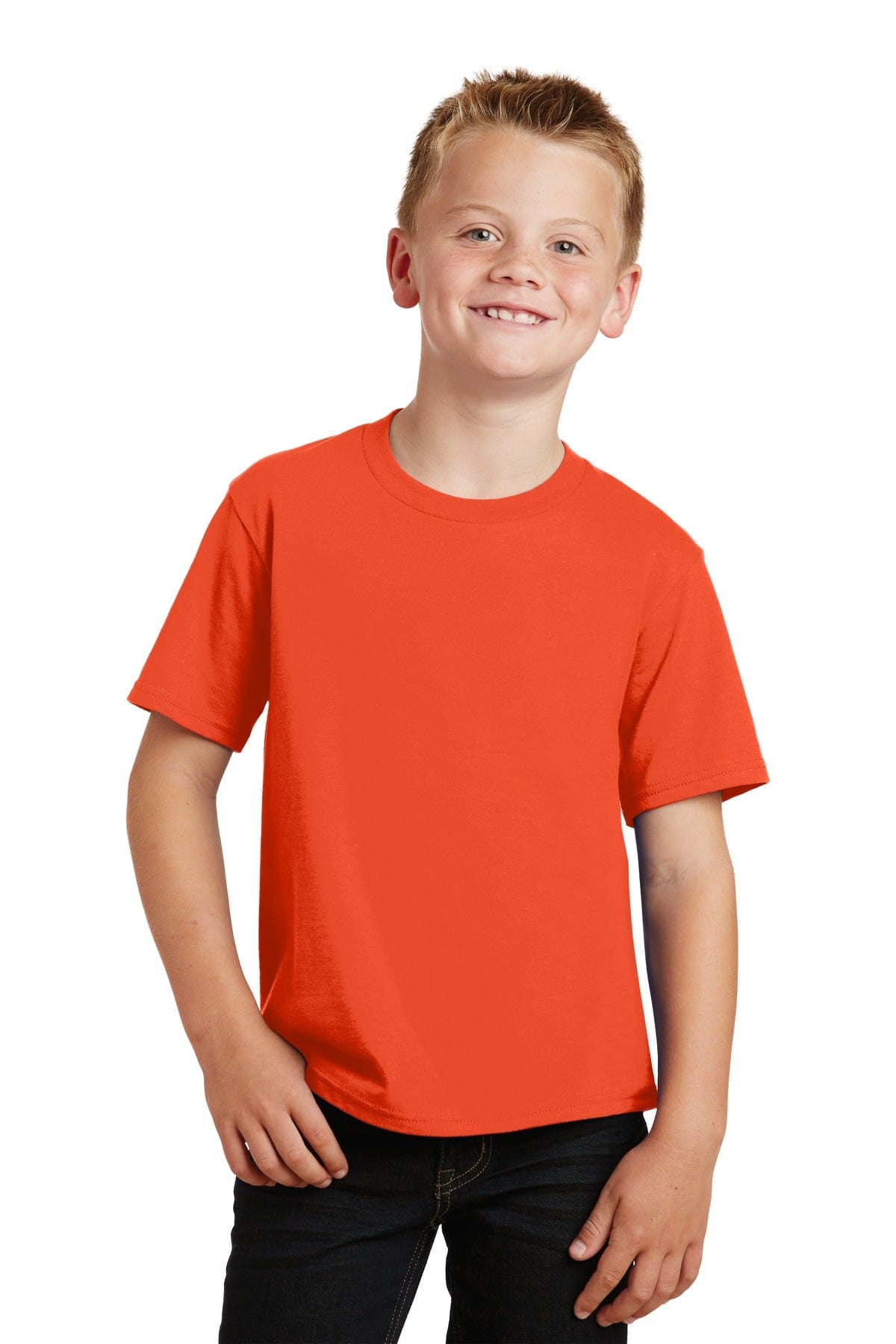 Port & Company Youth Fan Favorite Tee. PC450Y, Basic Colors in 