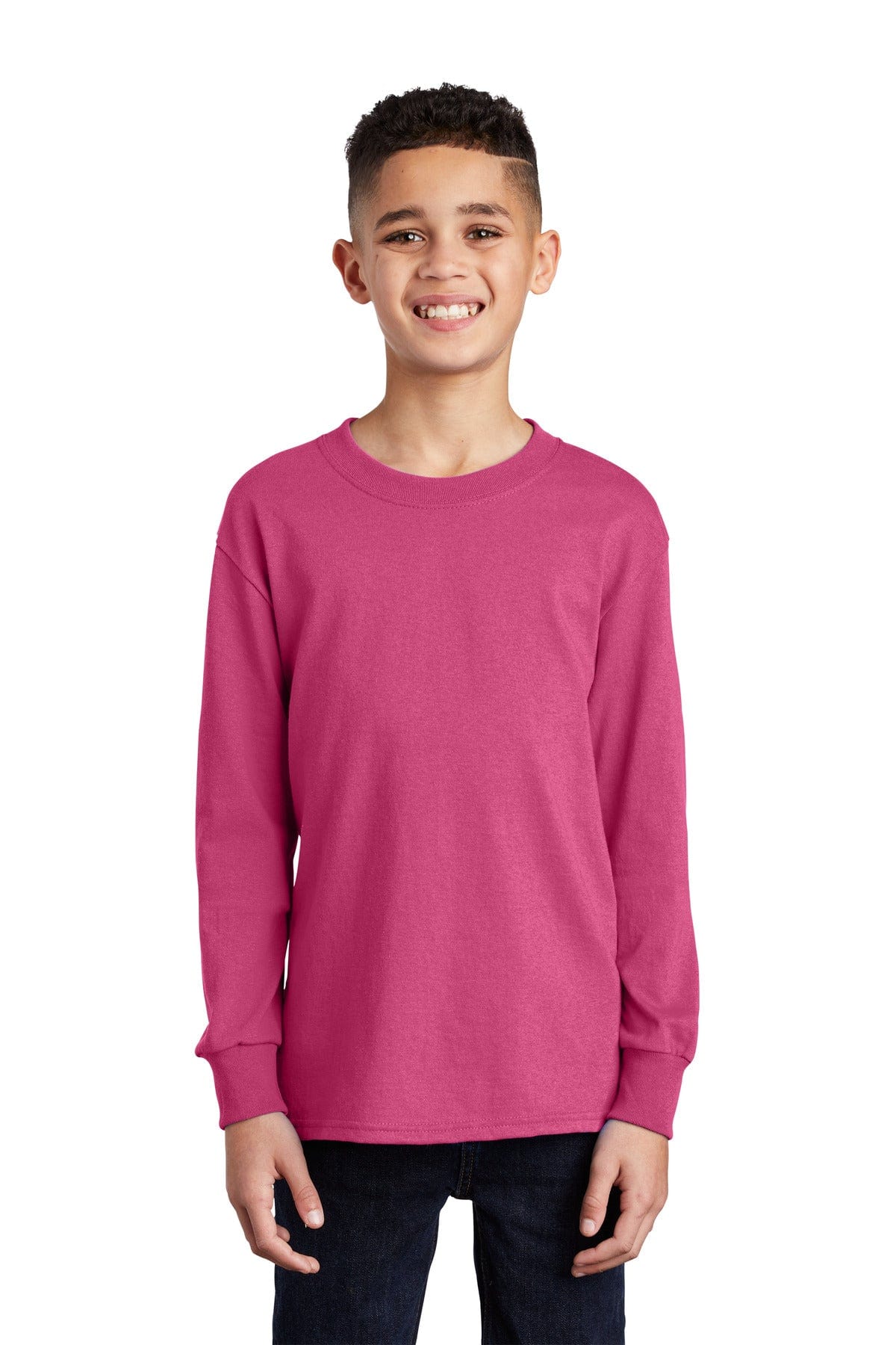Port & Company Youth Long Sleeve Core Cotton Tee. PC54YLS in 