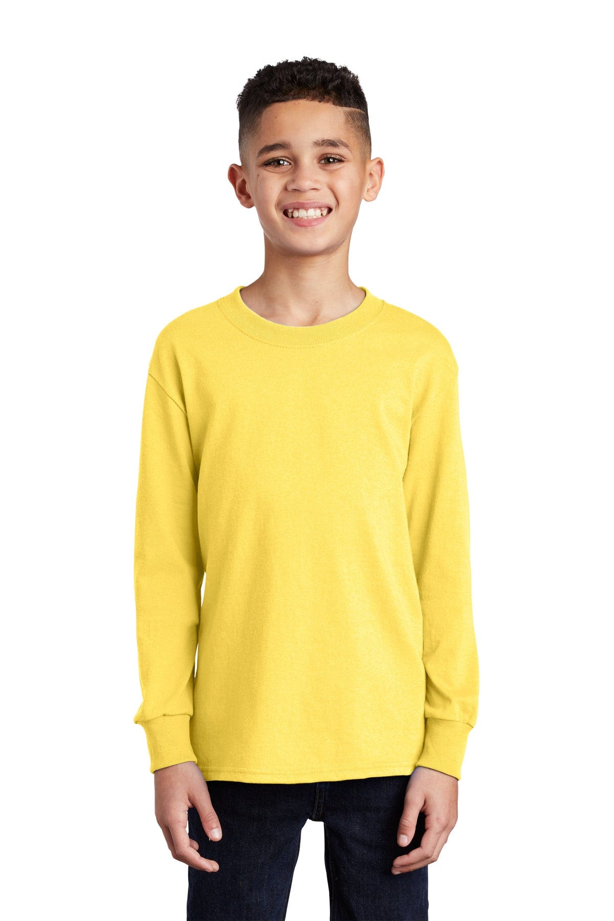 Port & Company Youth Long Sleeve Core Cotton Tee. PC54YLS in 