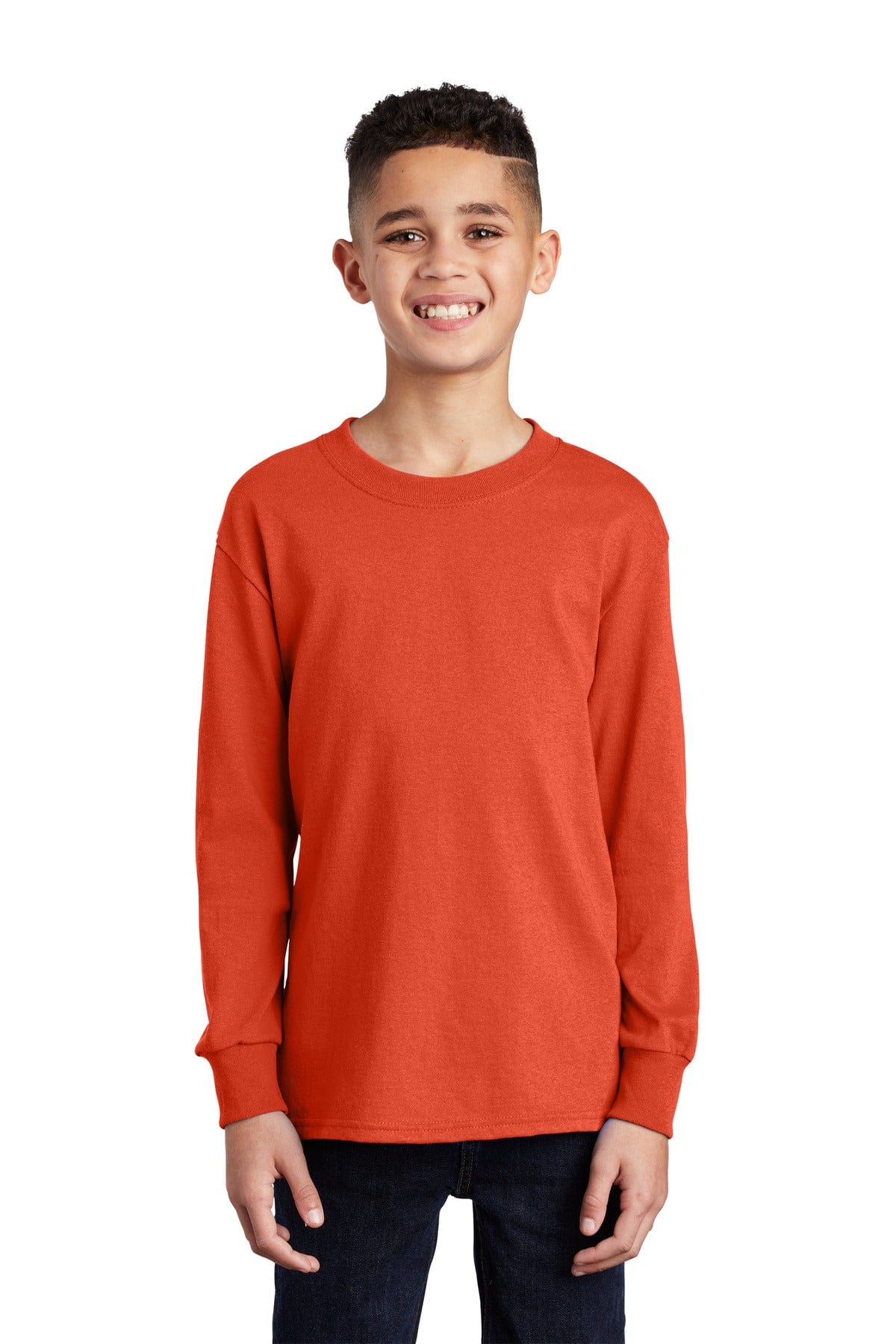 Port & Company Youth Long Sleeve Core Cotton Tee. PC54YLS in 