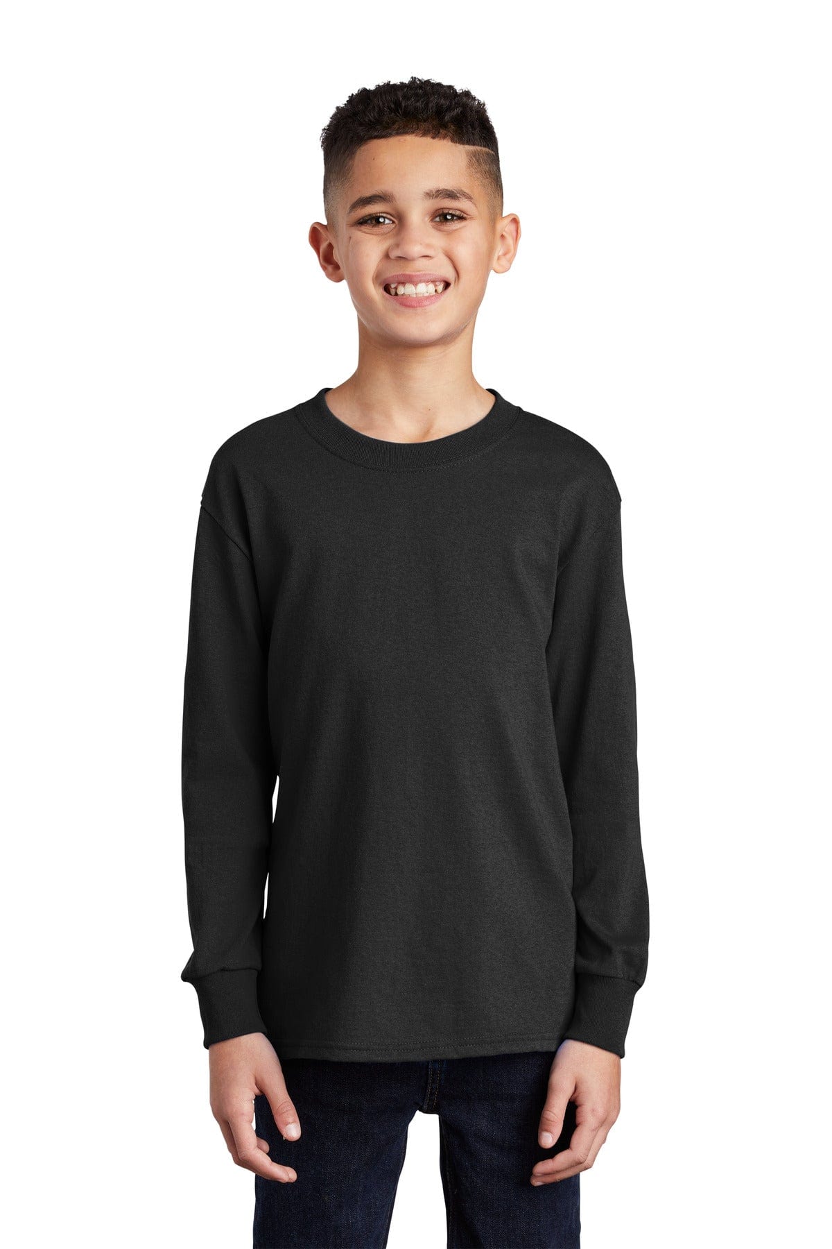 Port & Company Youth Long Sleeve Core Cotton Tee. PC54YLS in 