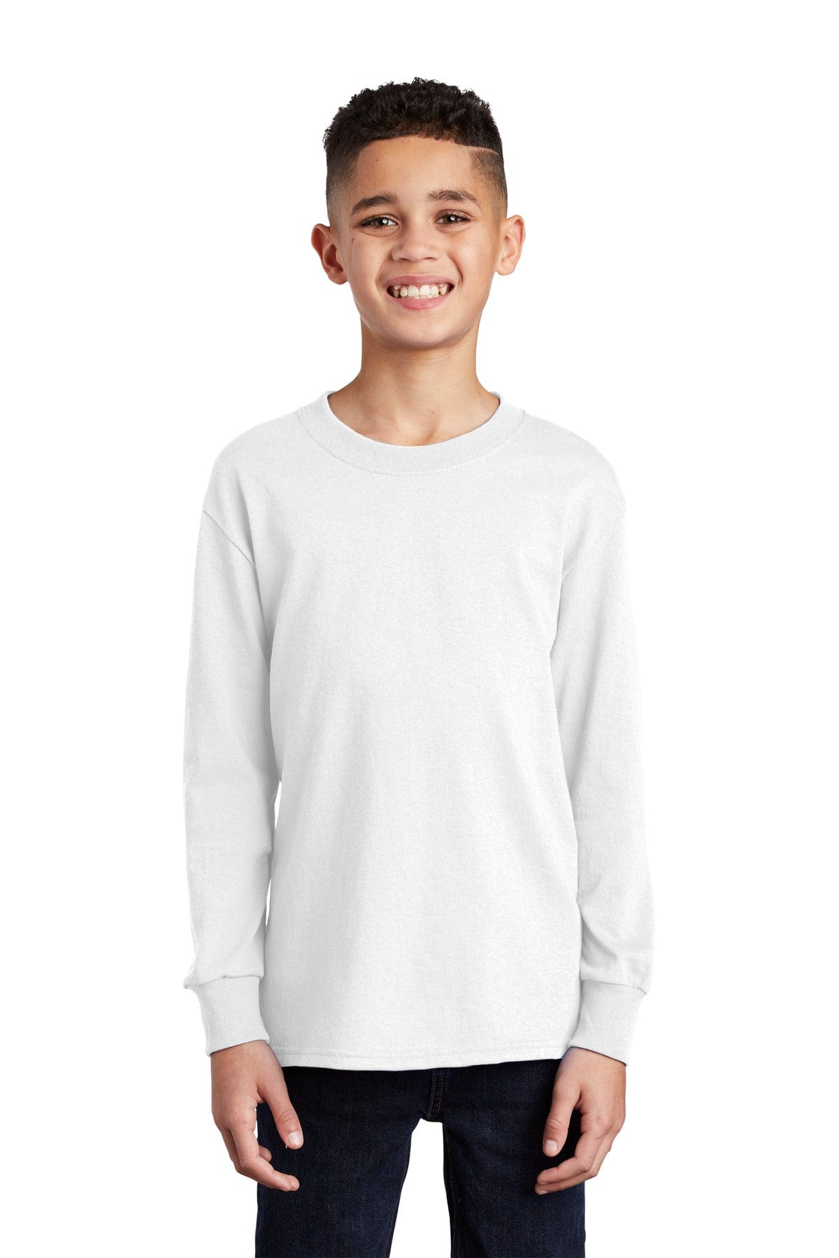 Port & Company Youth Long Sleeve Core Cotton Tee. PC54YLS in 
