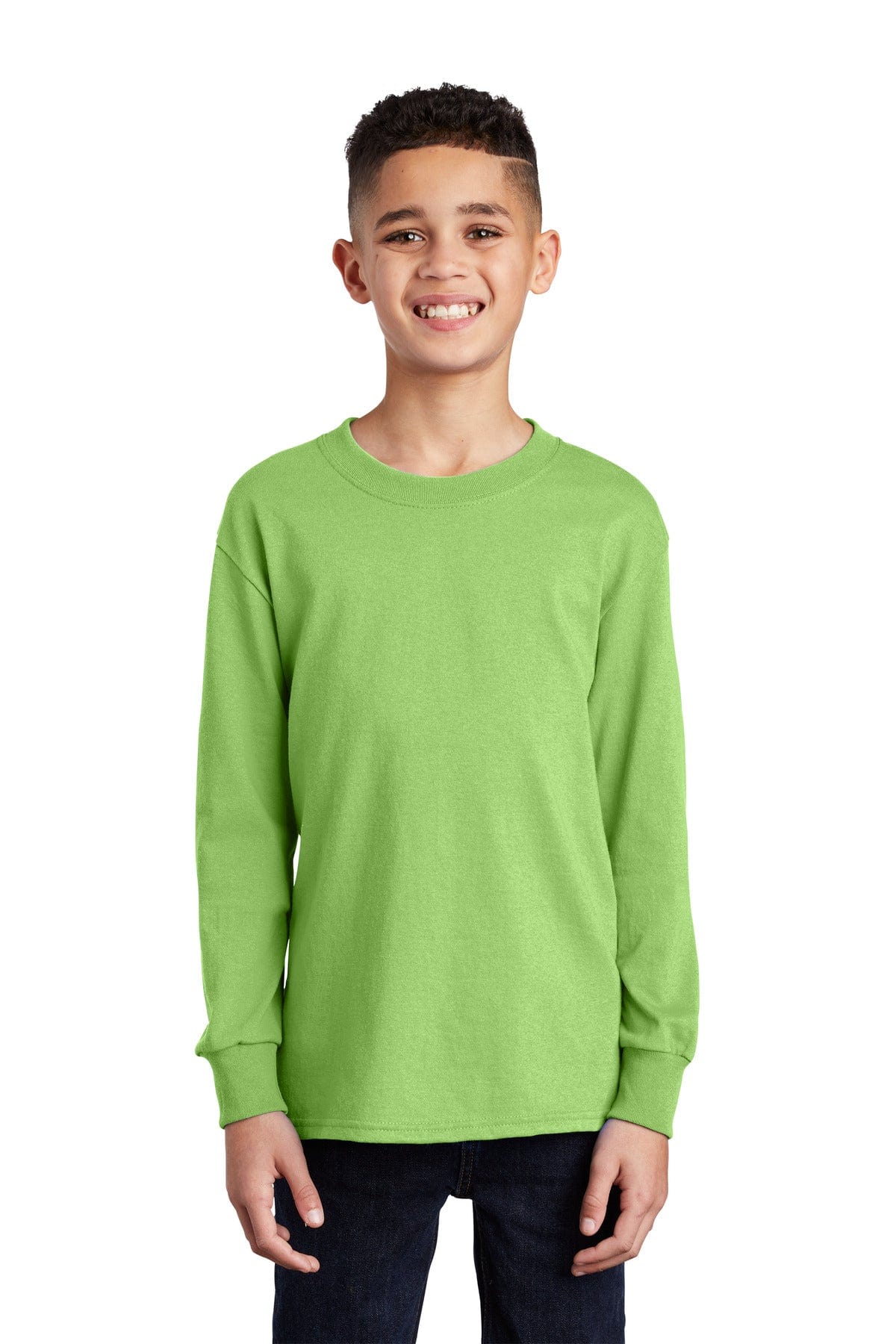 Port & Company Youth Long Sleeve Core Cotton Tee. PC54YLS in 