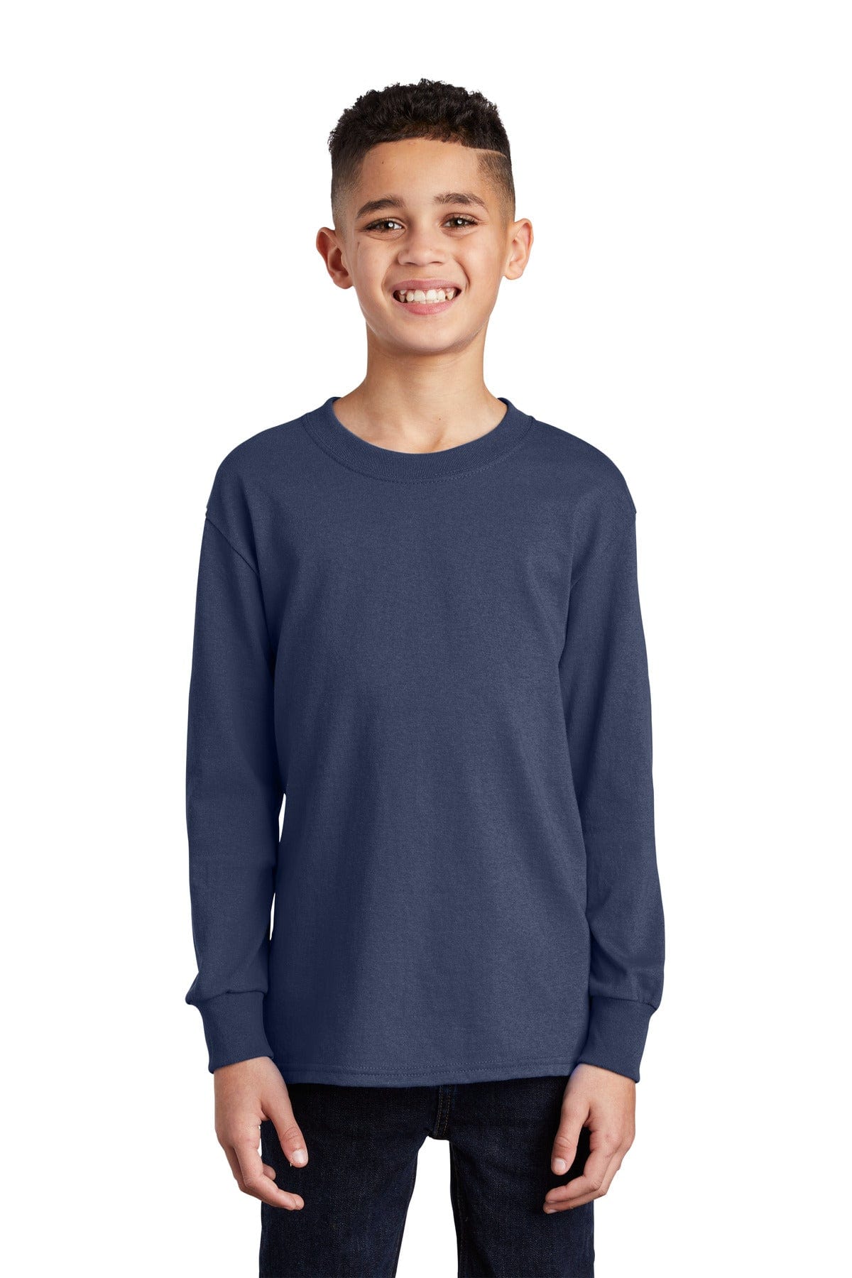 Port & Company Youth Long Sleeve Core Cotton Tee. PC54YLS in 